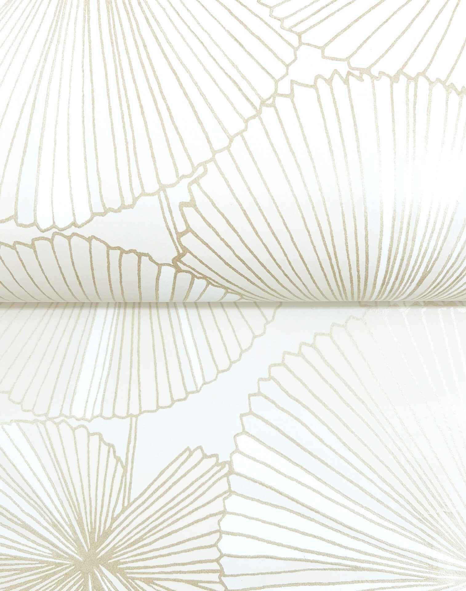 Layered White Lily Pads Wallpaper - York Wallcoverings - NT6112 - York Wallcoverings Wallpaper