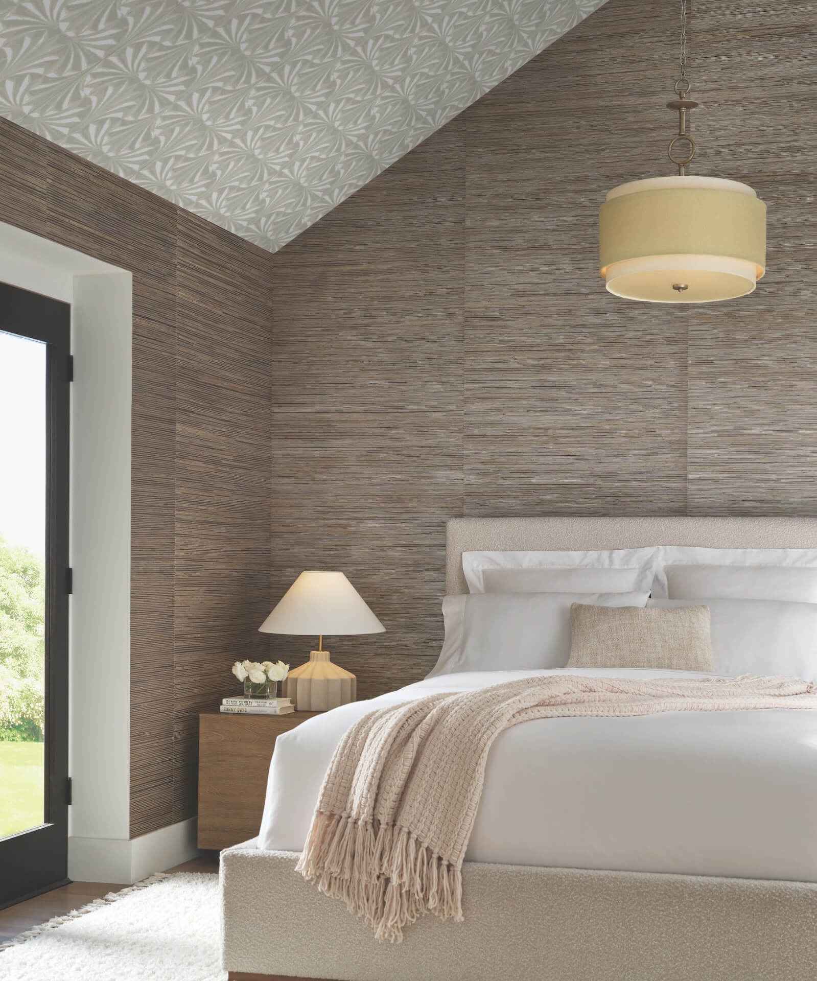 Sculpted Ivory Fans Wallpaper - York Wallcoverings - NT6129 - York Wallcoverings Wallpaper