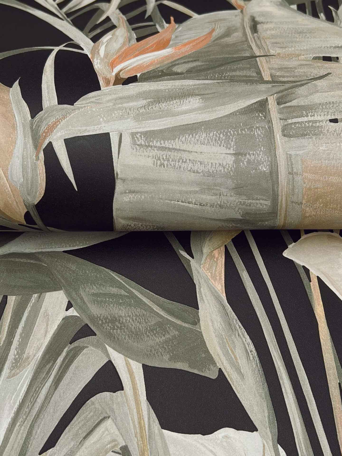 Tropical Black Cabana Wallpaper - York Wallcoverings - NT6135 - York Wallcoverings Wallpaper