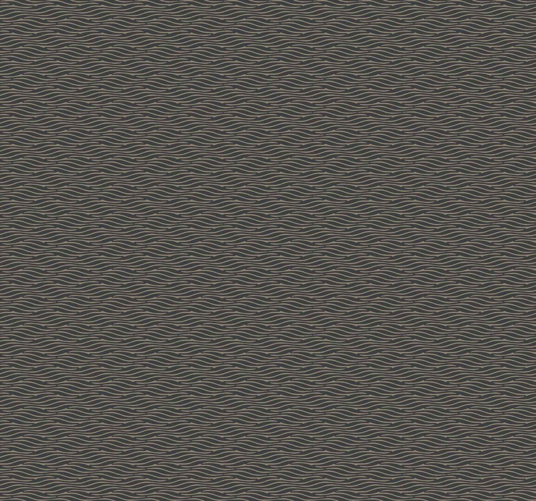 Elevated Black Waves Wallpaper - York Wallcoverings - NT6151