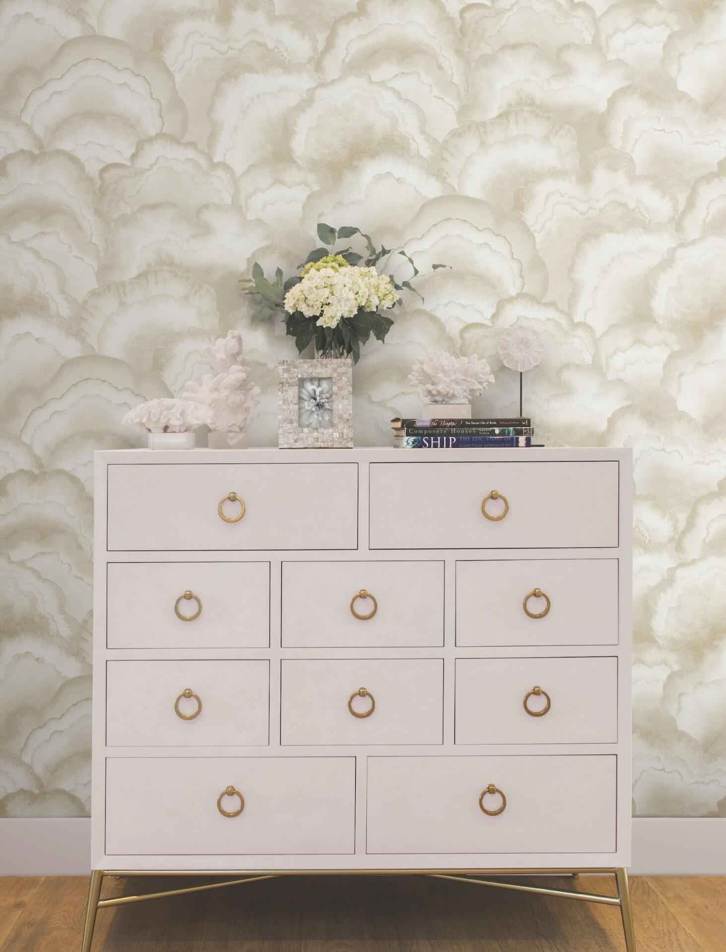 Abalone Sand Fans Wallpaper - York Wallcoverings - NT6182 - York Wallcoverings Wallpaper