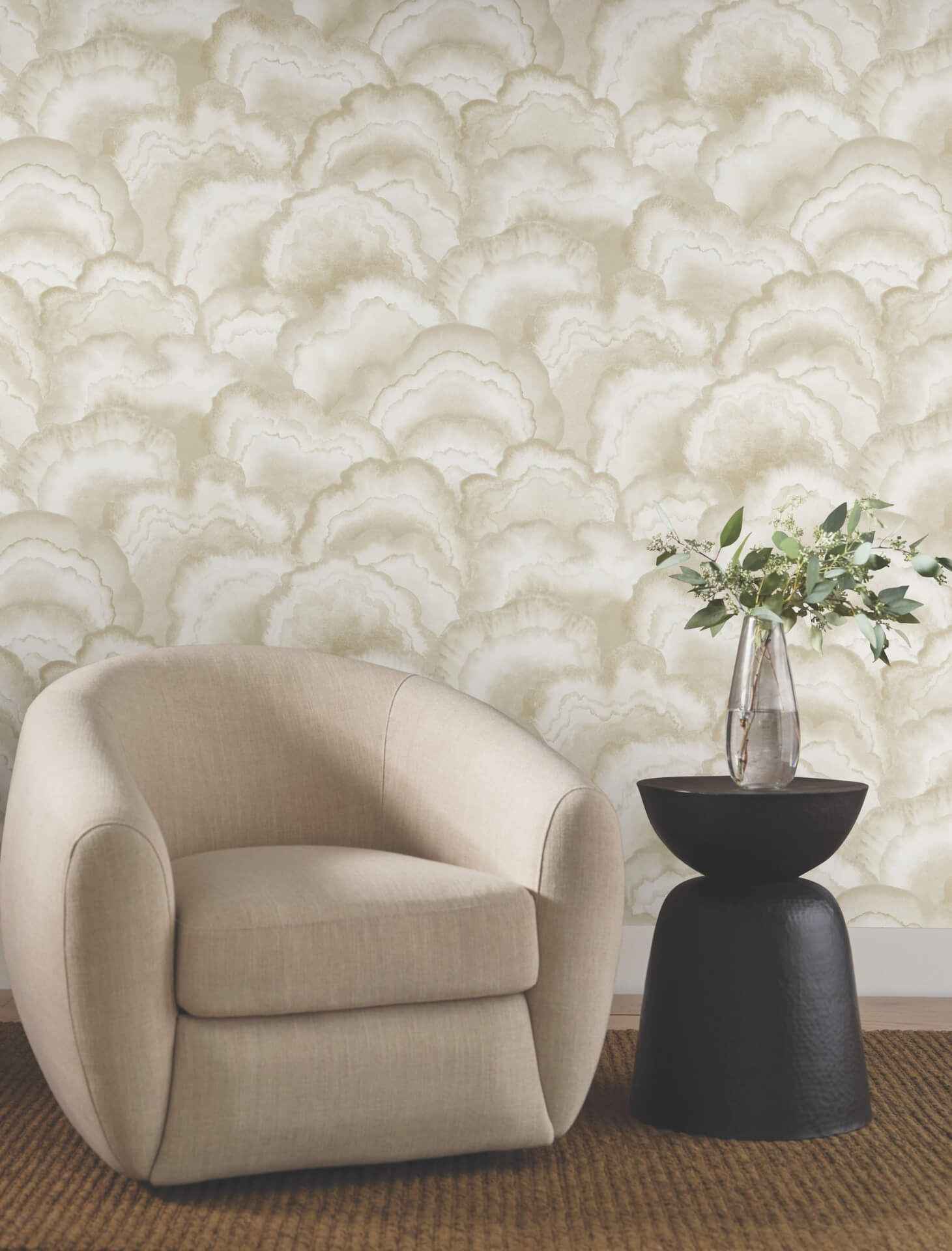 Abalone Sand Fans Wallpaper - York Wallcoverings - NT6182 - York Wallcoverings Wallpaper