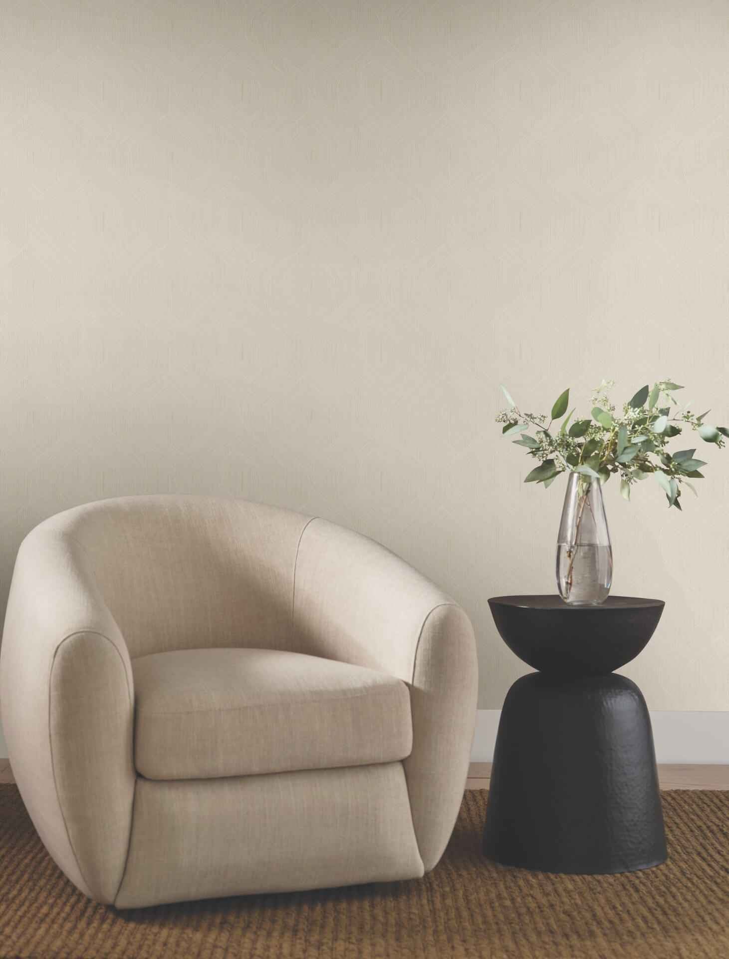 Fine Line Beige Geometric Wallpaper - York Wallcoverings - NT6196 - York Wallcoverings Wallpaper