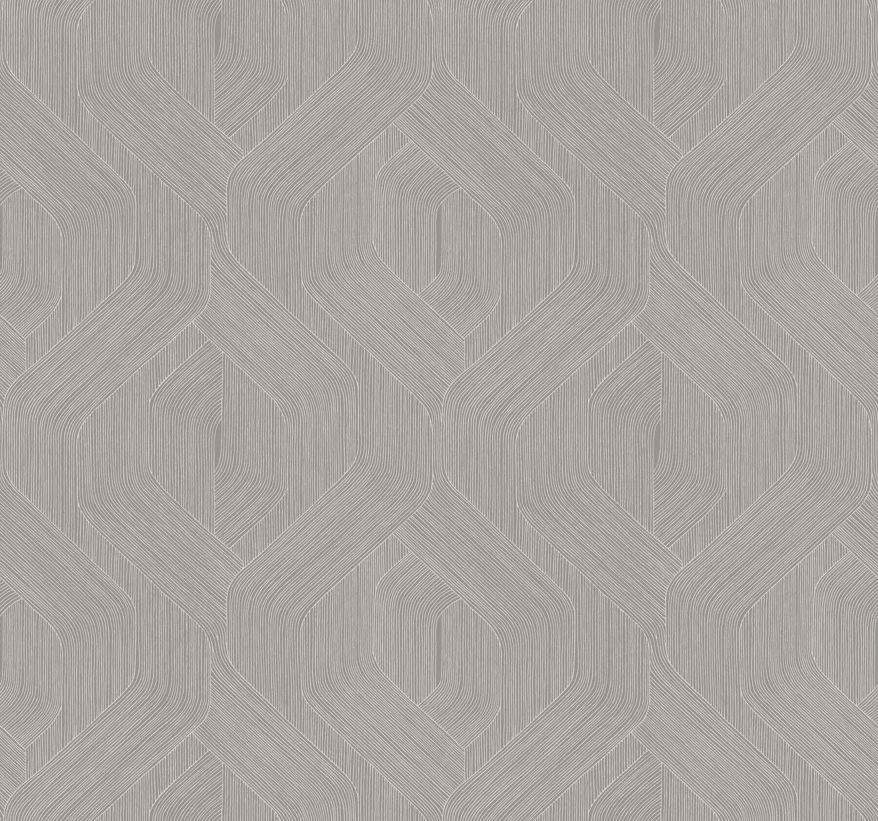 Fine Line Grey Geometric Wallpaper - York Wallcoverings - NT6191 - York Wallcoverings Wallpaper
