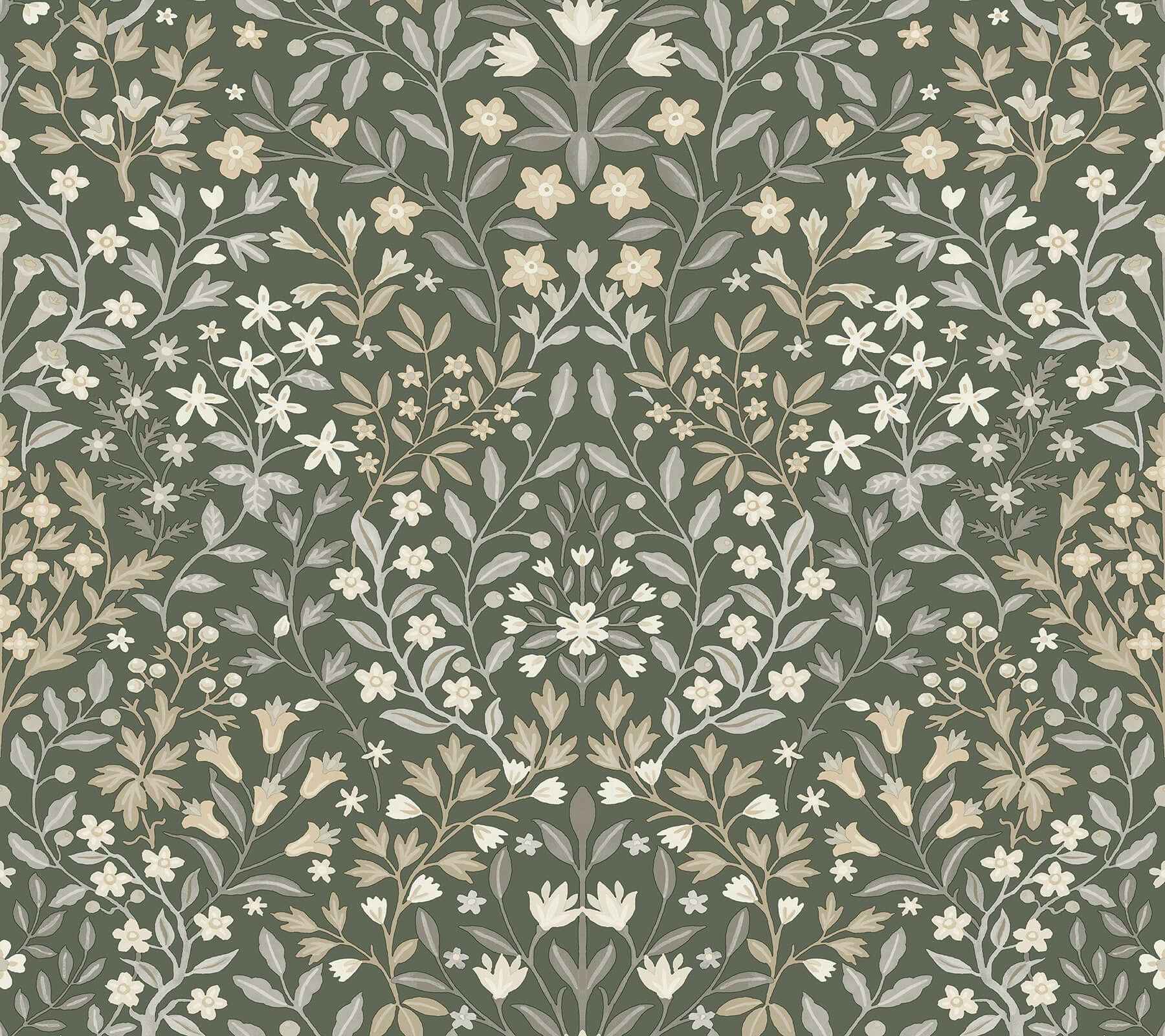 Garden Terrace Olive Wallpaper - York Wallcoverings - MF4722 - York Wallcoverings Wallpaper