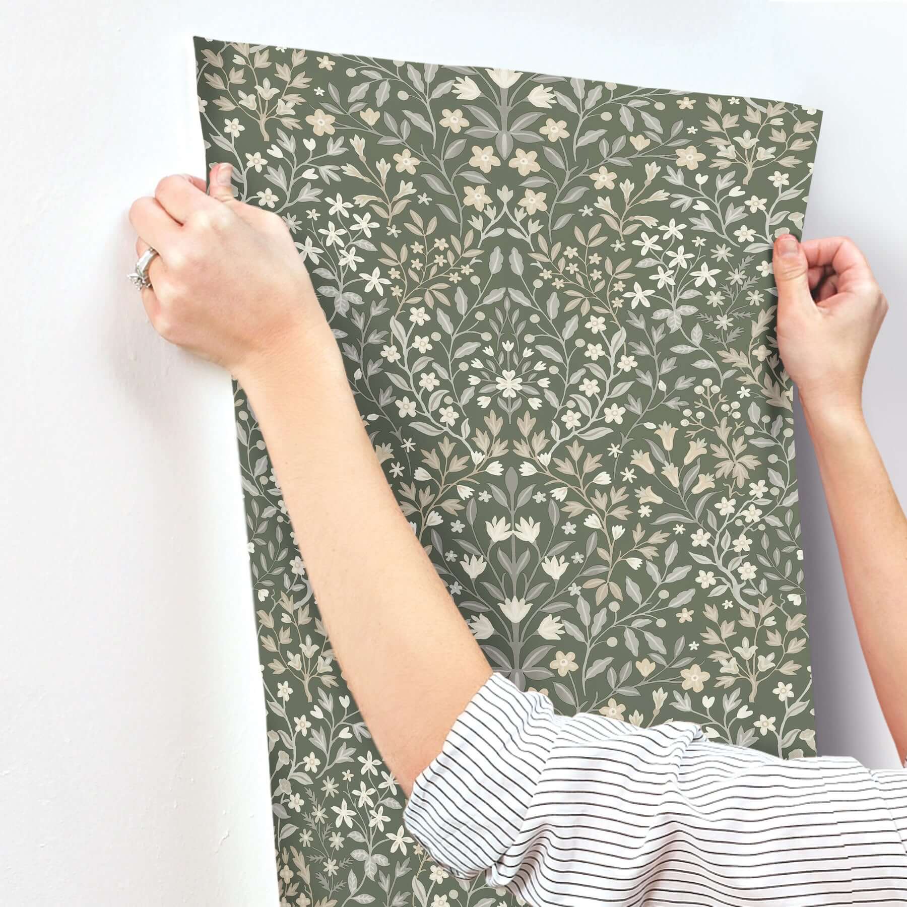 garden-terrace-olive-wallpaper-york-wallcoverings-mf4722 - York Wallcoverings Wallpaper