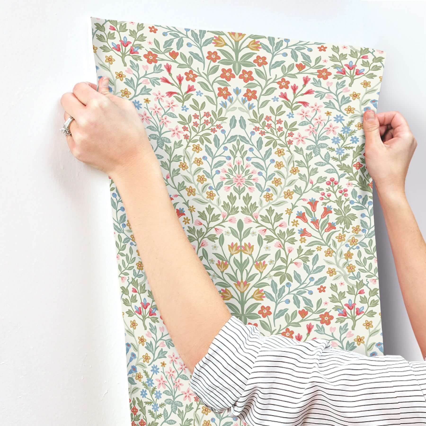 garden-white-multicolor-terrace-wallpaper-york-wallcoverings-mf4726 - York Wallcoverings Wallpaper