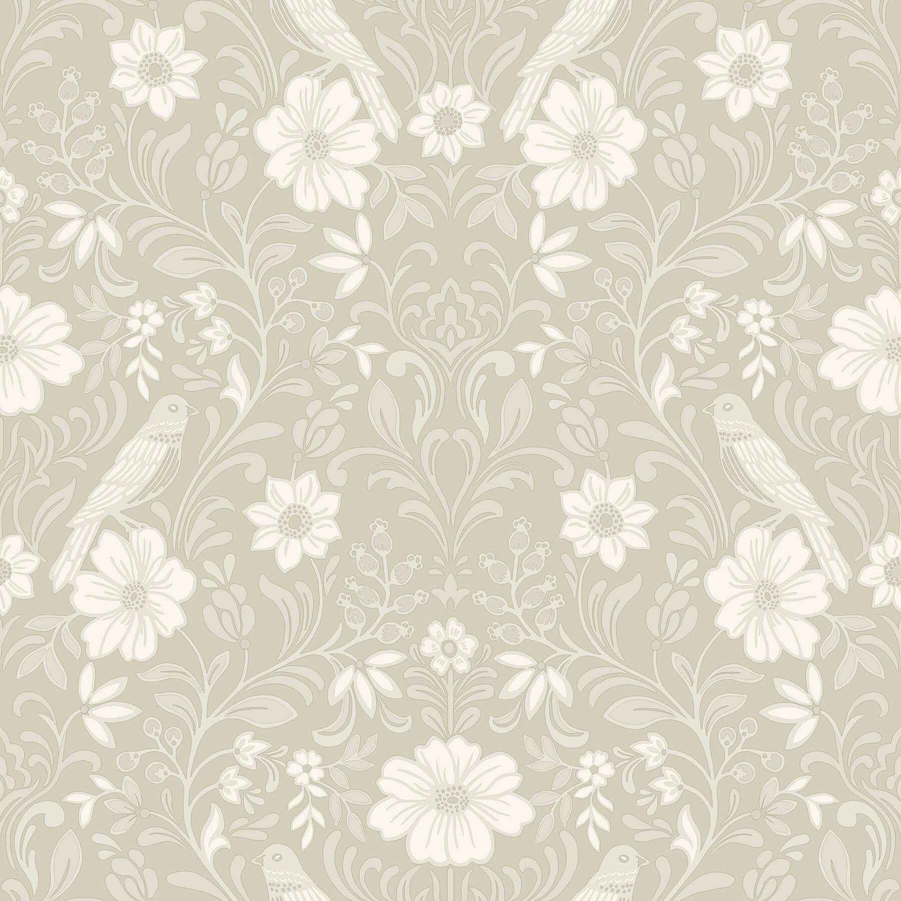Colette Linen Wallpaper - York Wallcoverings - MF4744
