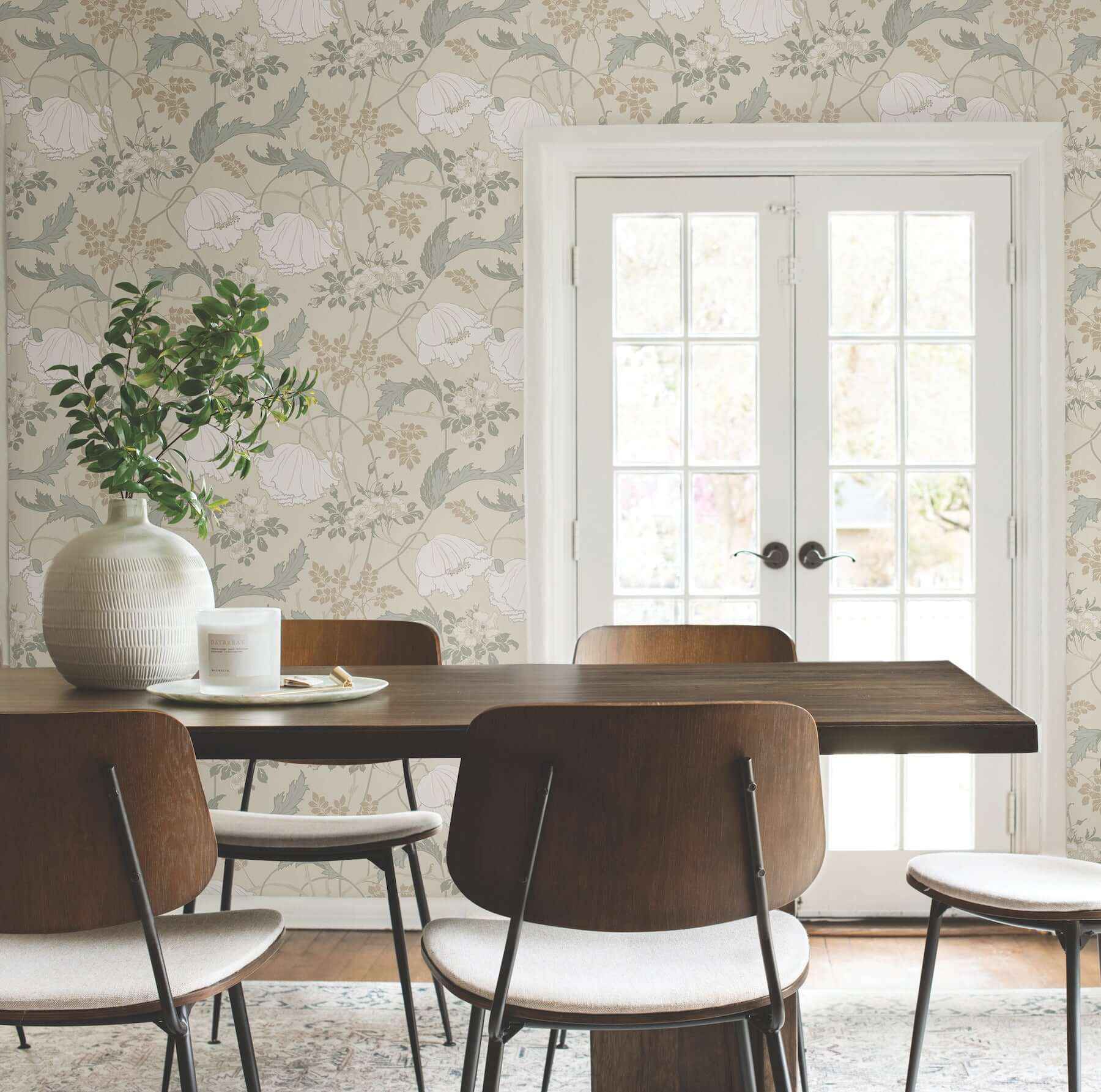 Gwendolyn Ivory & Grey Wallpaper - York Wallcoverings - MF4753 - York Wallcoverings Wallpaper