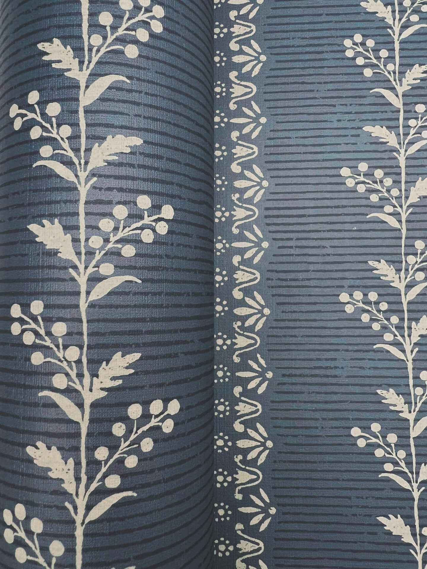 Everleigh Navy Wallpaper - York Wallcoverings - MF4766 - York Wallcoverings Wallpaper