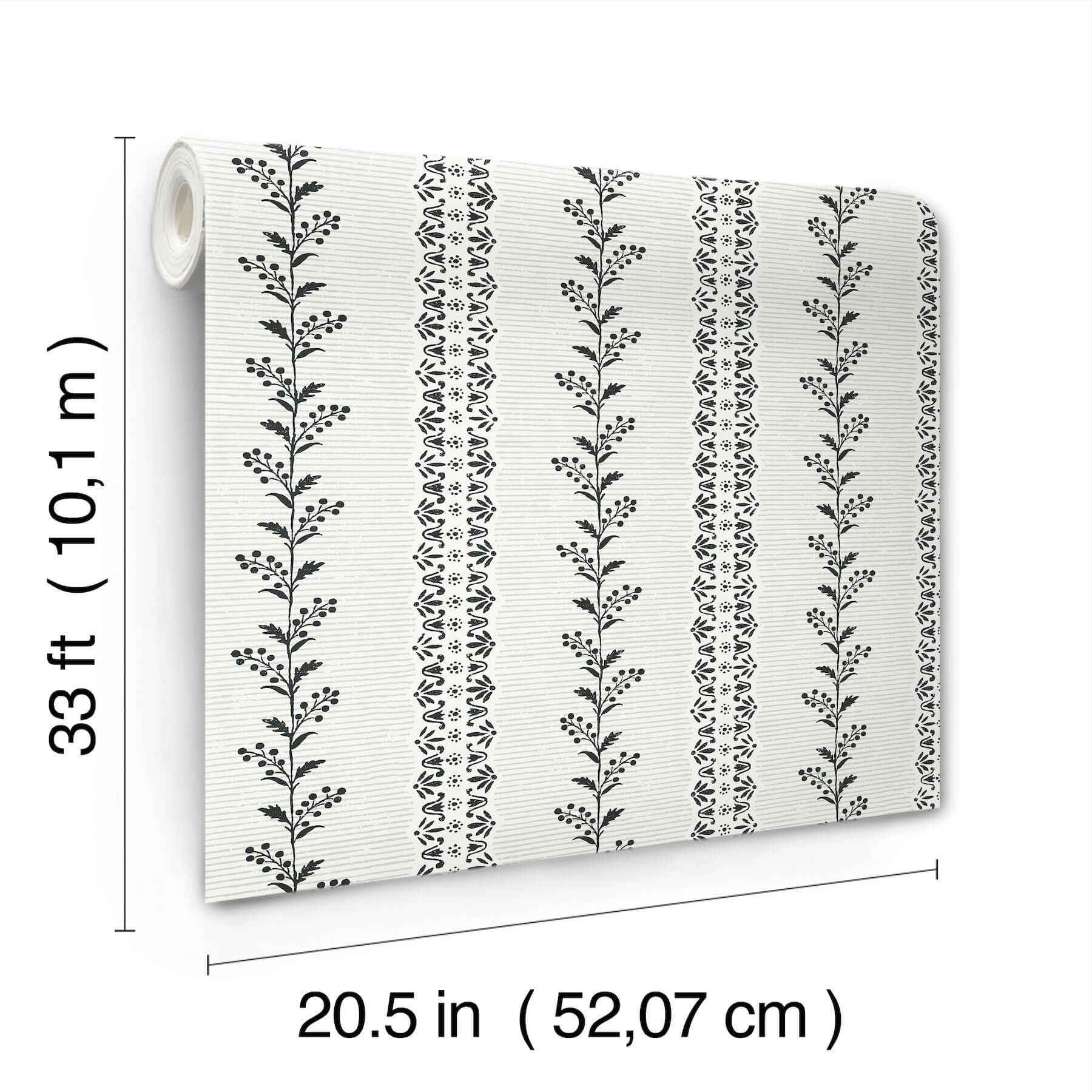 Everleigh White & Black Wallpaper - York Wallcoverings - MF4761 - York Wallcoverings Wallpaper