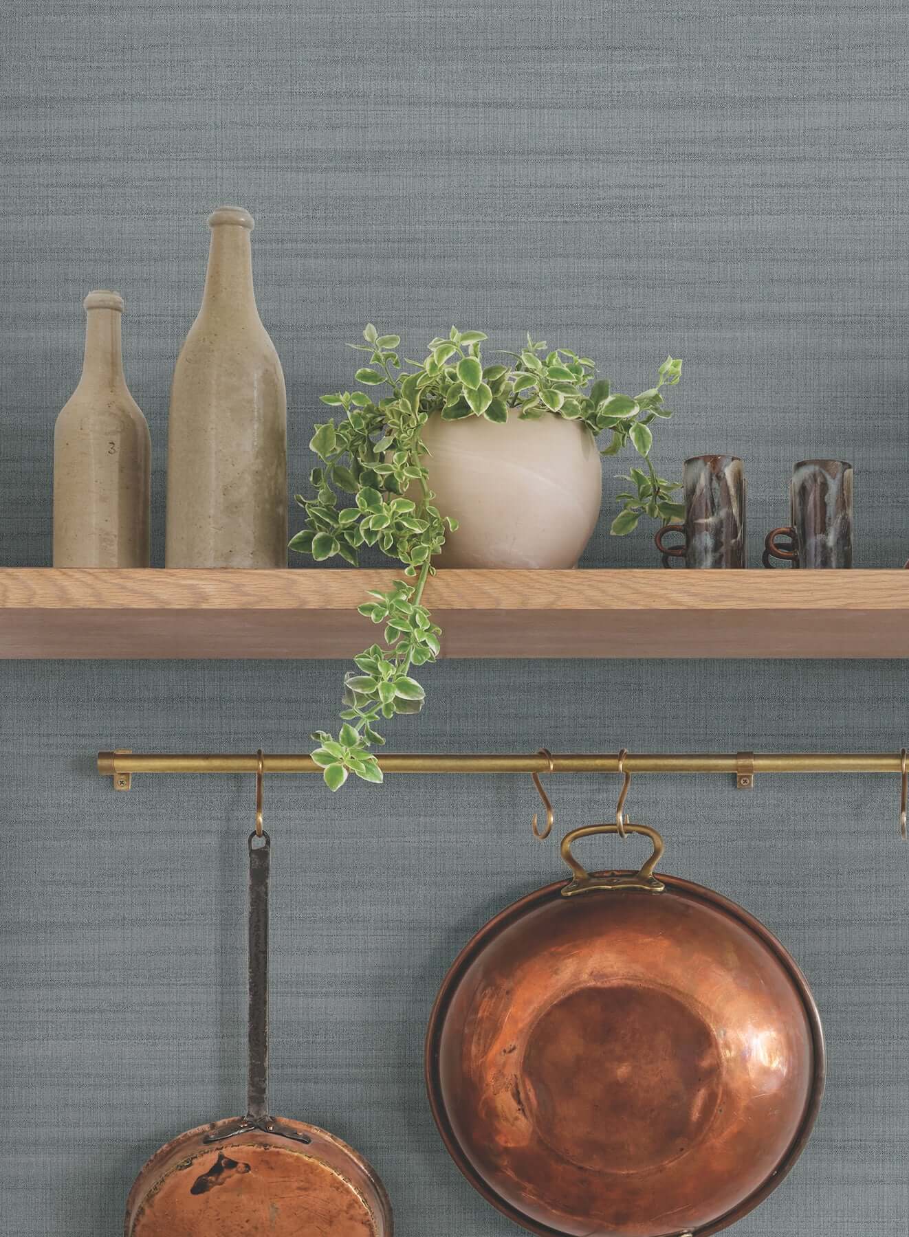 washed-denim-linen-wallpaper-york-wallcoverings-om3662 - York Wallcoverings Wallpaper