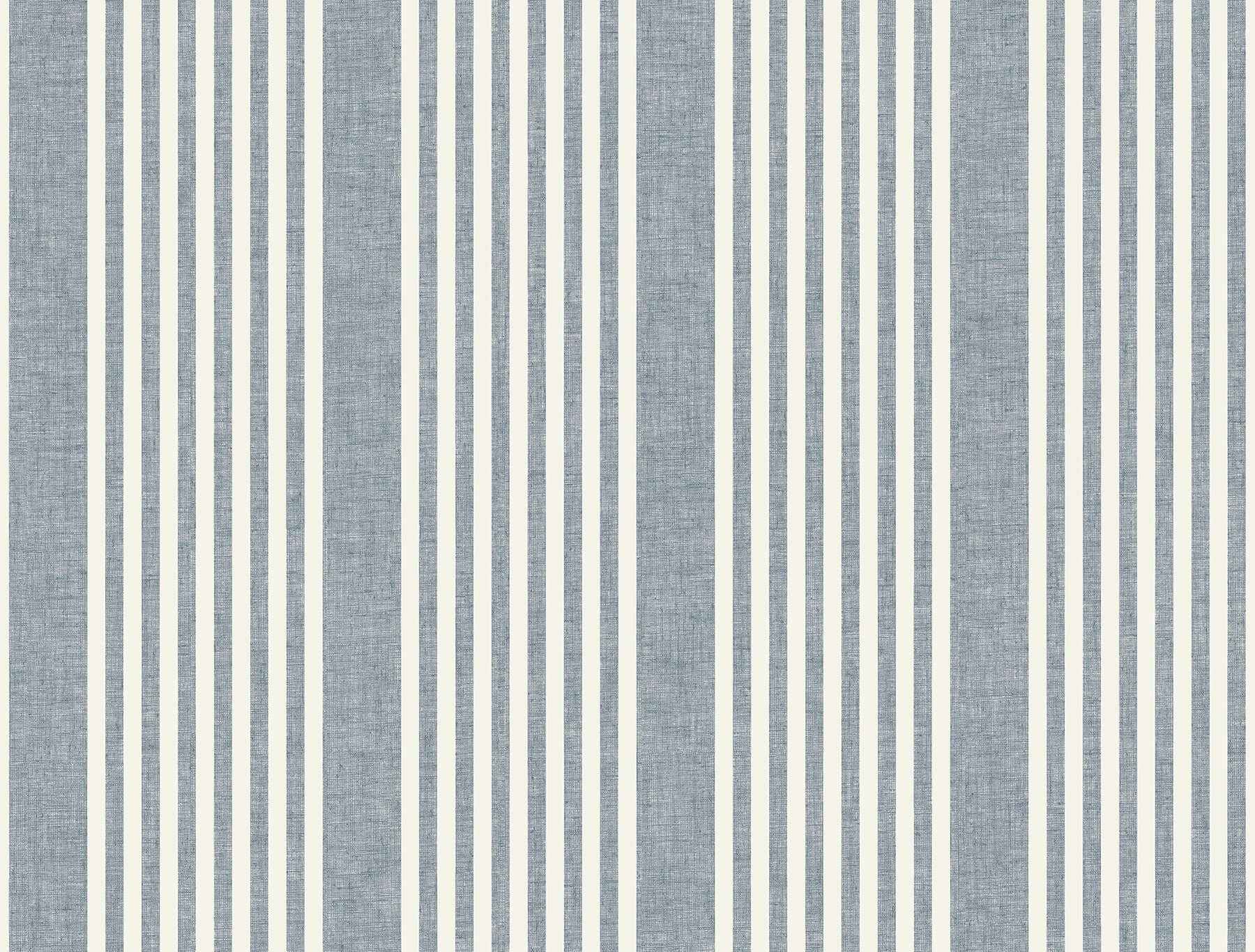 French Navy Linen Stripe Wallpaper - York Wallcoverings - MF4768 - York Wallcoverings Wallpaper