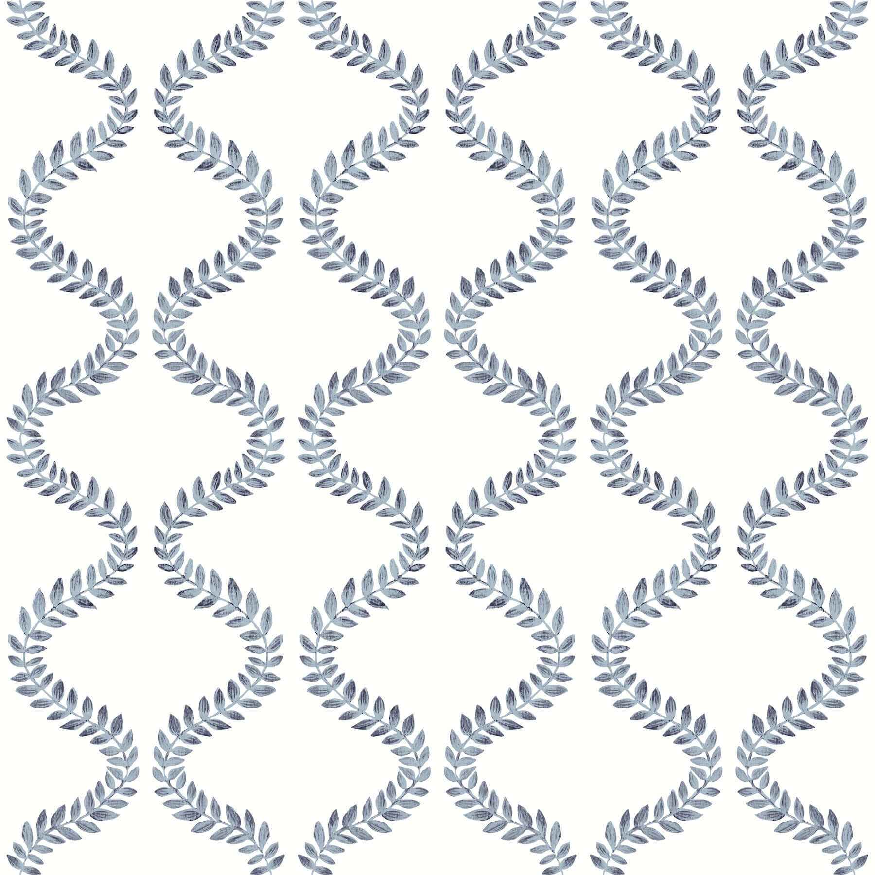 Florentine Blue Vine Trellis Peel & Stick Wallpaper - York Wallcoverings - PSW1573RL