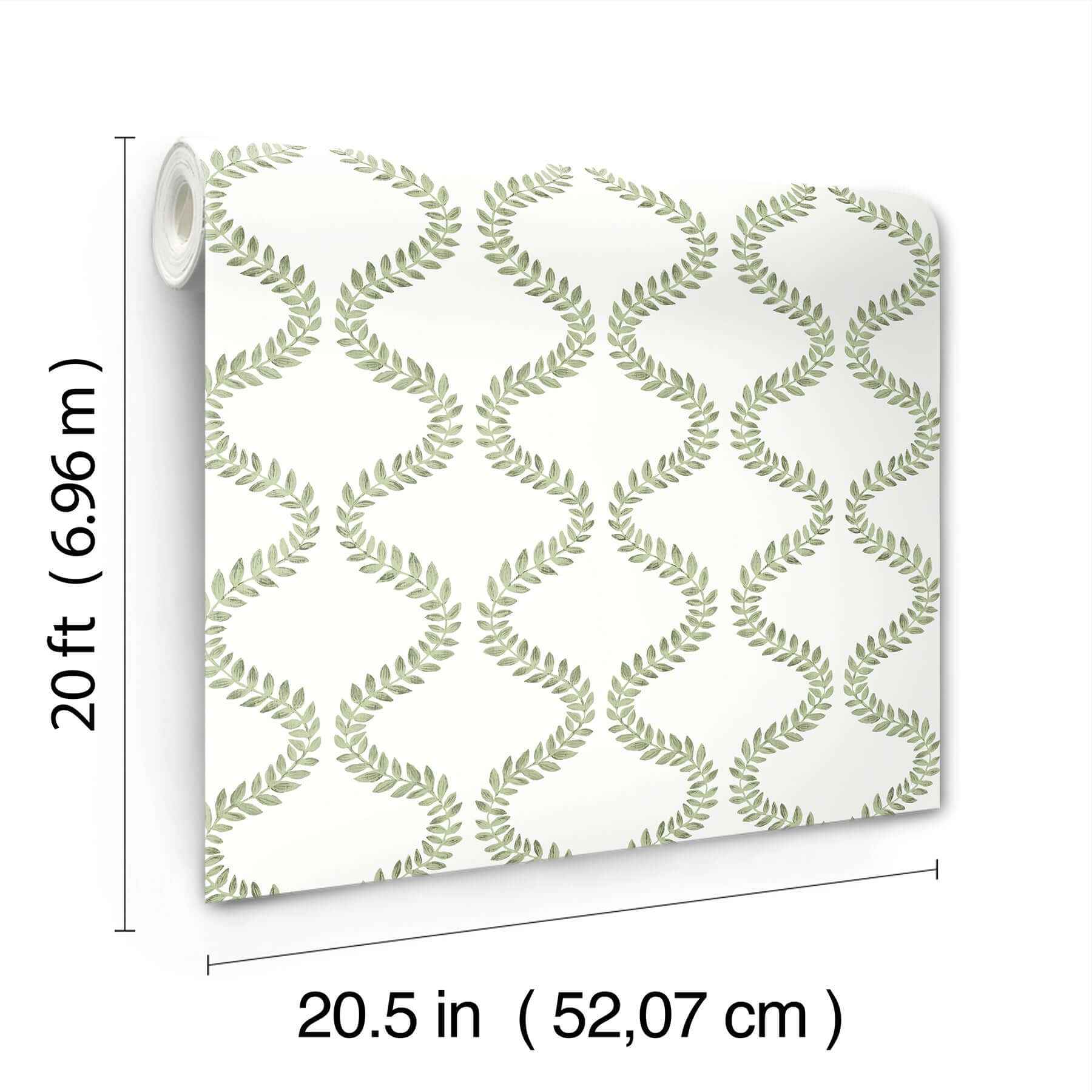 Florentine Green Vine Trellis Peel & Stick Wallpaper - York Wallcoverings - PSW1574RL - York Wallcoverings Wallpaper