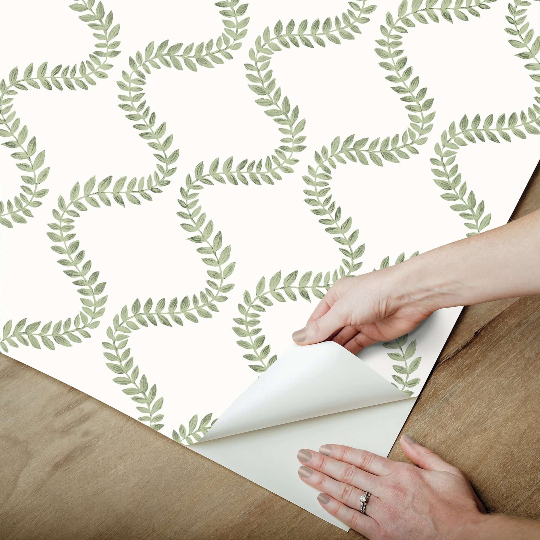 florentine-green-vine-trellis-peel-stick-wallpaper-york-wallcoverings-psw1574rl - York Wallcoverings Wallpaper