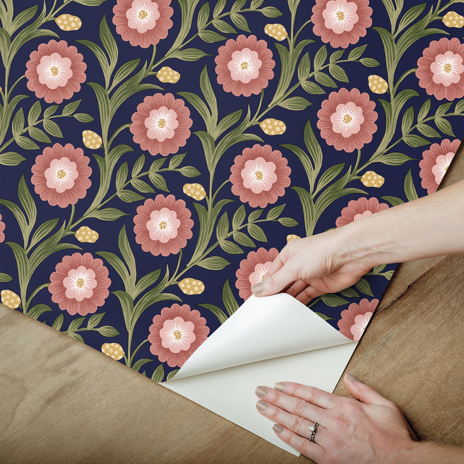lillian-premium-peel-stick-wallpaper-blue-rose-york-wallcoverings-psw1580rl
