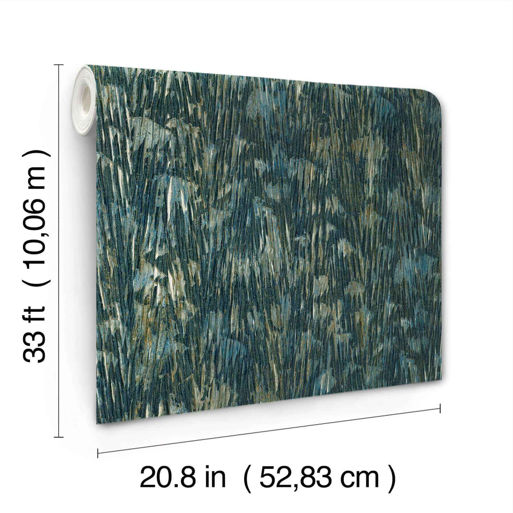 Gilded Plume Teal Wallpaper - York Wallcoverings - FM1001 - York Wallcoverings Wallpaper