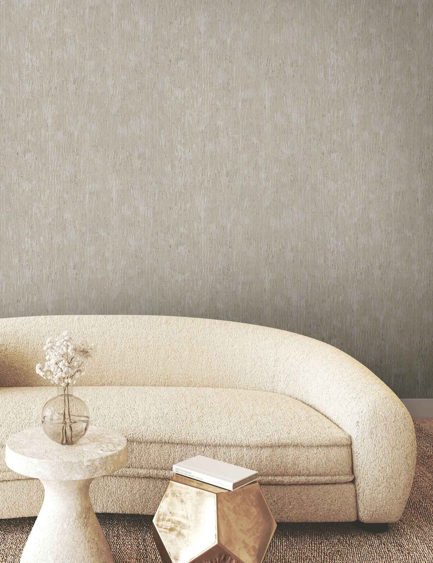 Gilded Plume Warm Grey Wallpaper - York Wallcoverings - FM1003 - York Wallcoverings Wallpaper