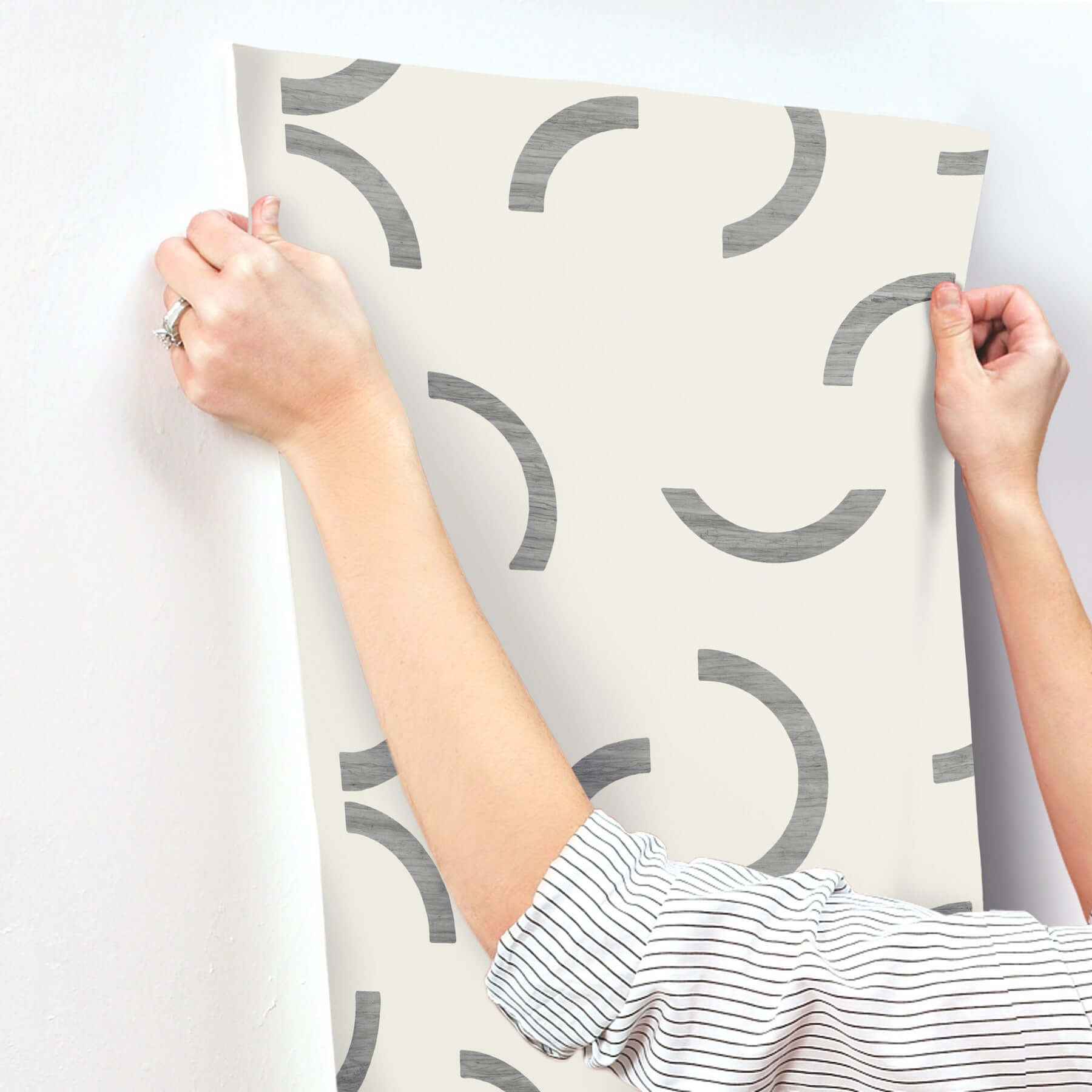 Lunula Black Wallpaper - York Wallcoverings - FM1022 - York Wallcoverings Wallpaper