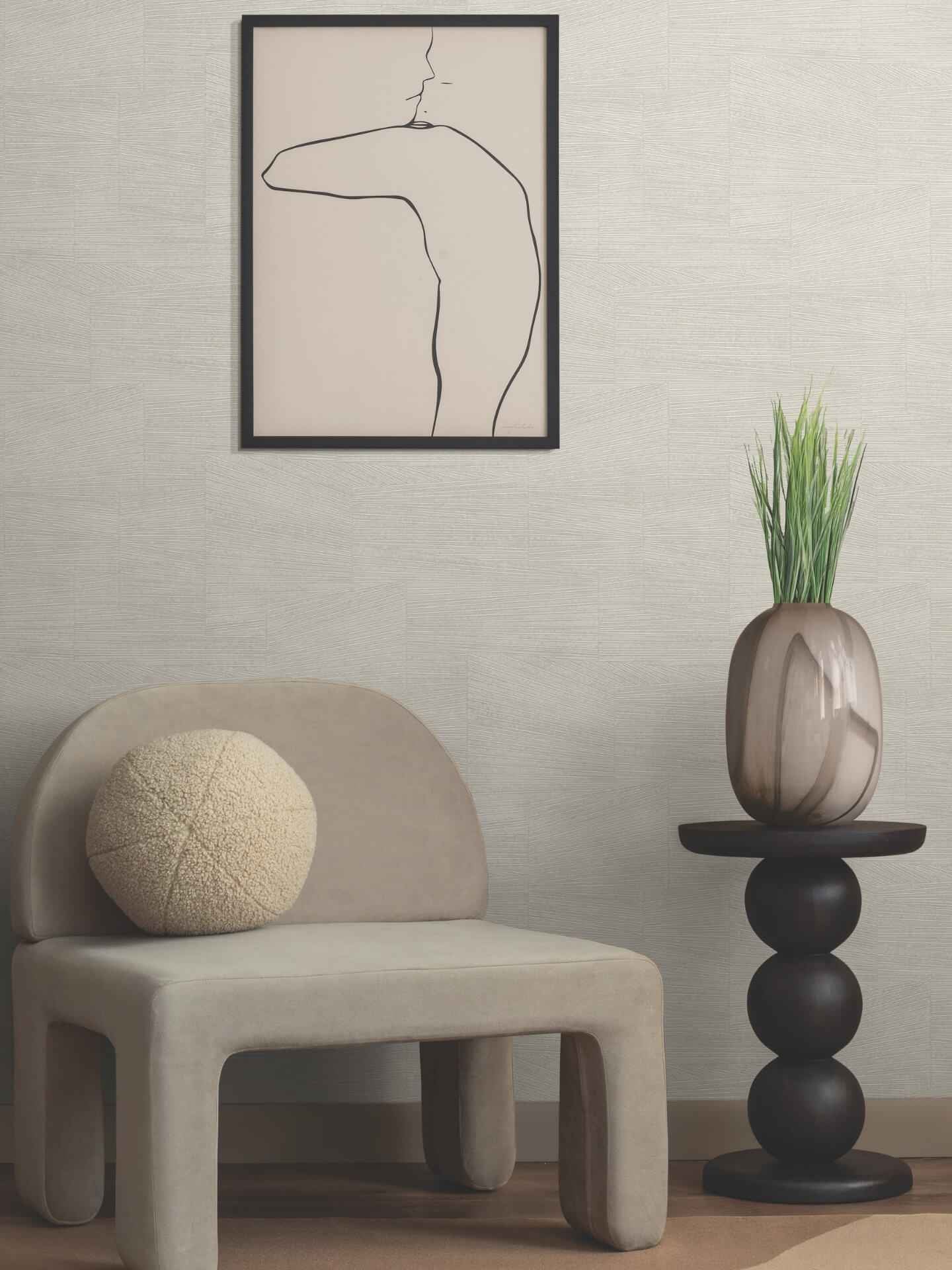 Higher Ground Geo Linen Wallpaper - York Wallcoverings - FM1035