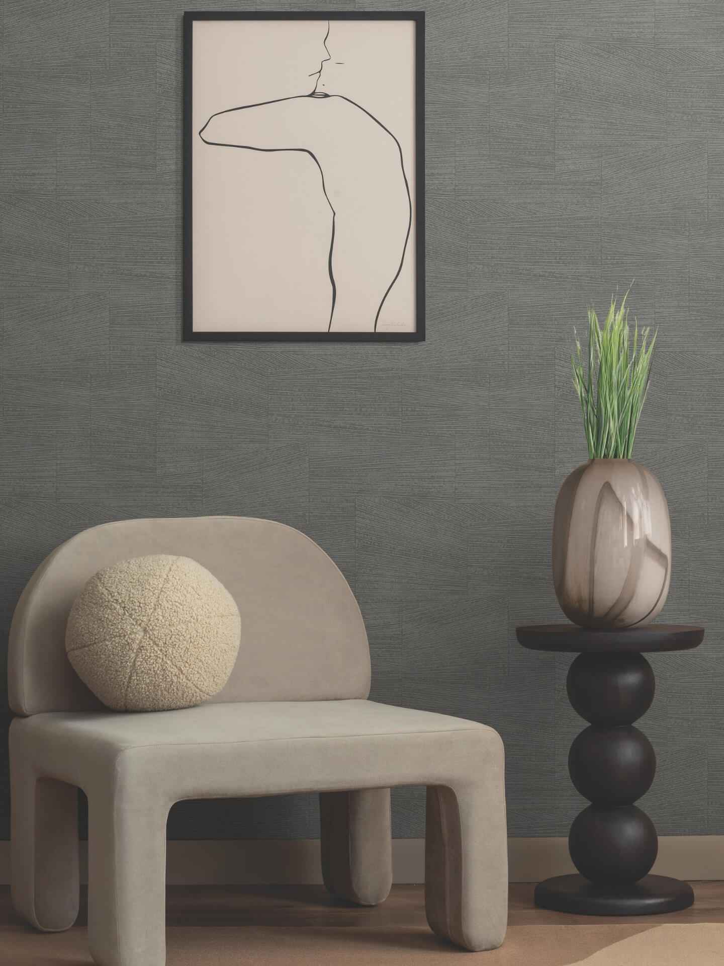 Higher Ground Geo Onyx Wallpaper - York Wallcoverings - FM1032