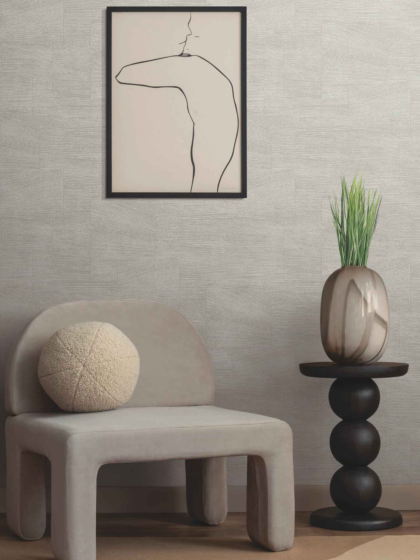 Higher Ground Geo Stone Grey Wallpaper - York Wallcoverings - FM1031