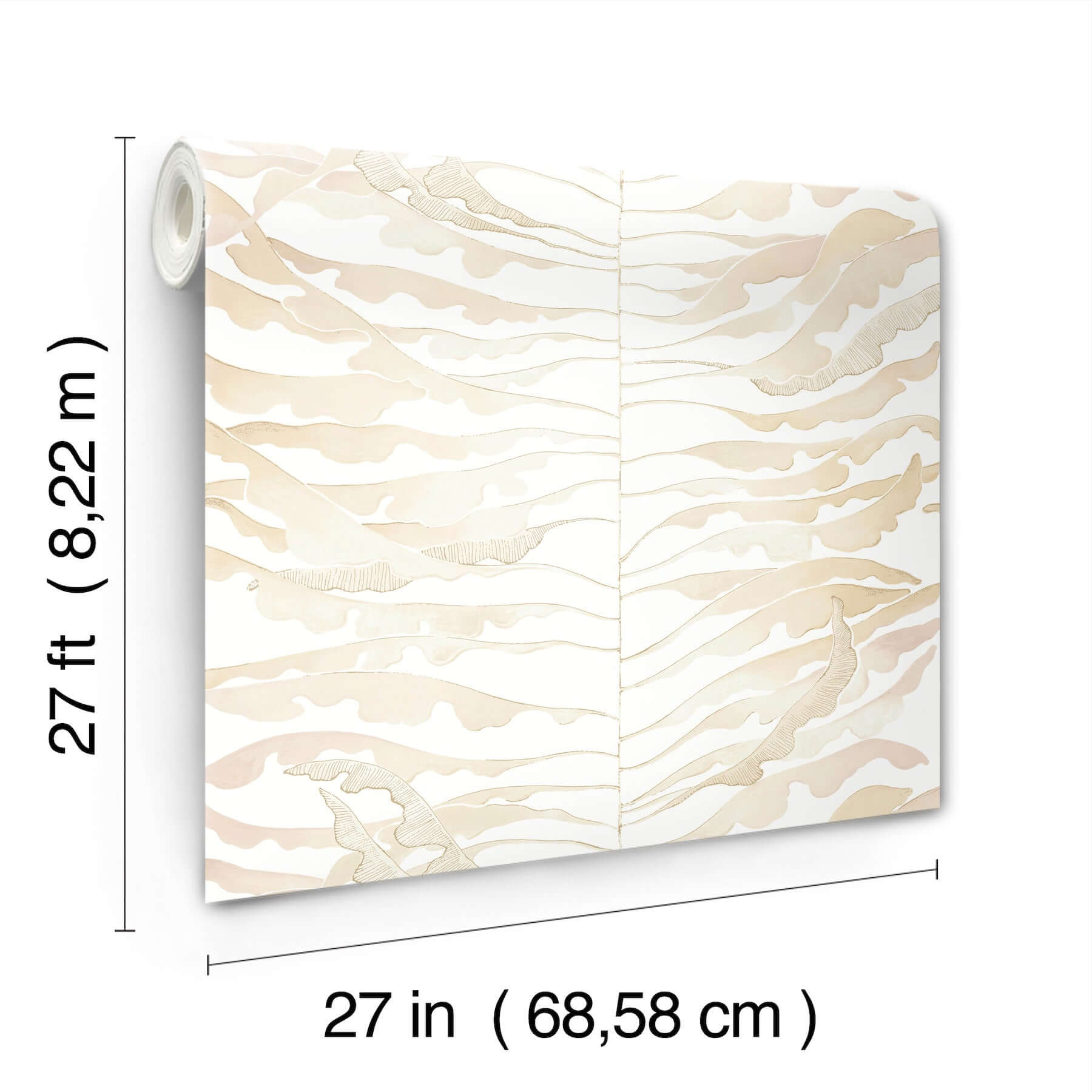 leaf-column-taupe-wallpaper-york-wallcoverings-fm1041 - York Wallcoverings Wallpaper