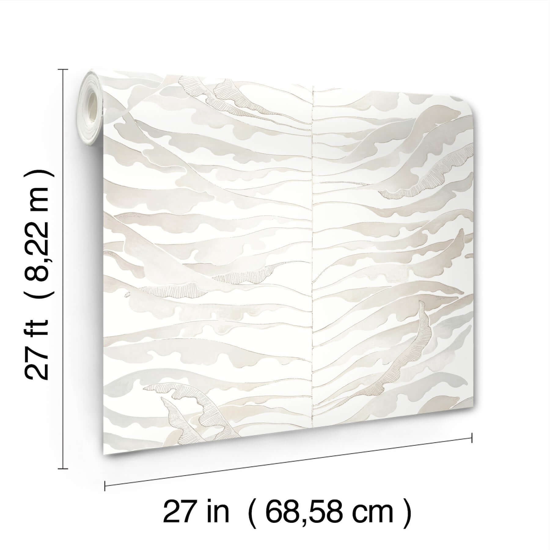 leaf-column-neutral-wallpaper-york-wallcoverings-fm1044 - York Wallcoverings Wallpaper