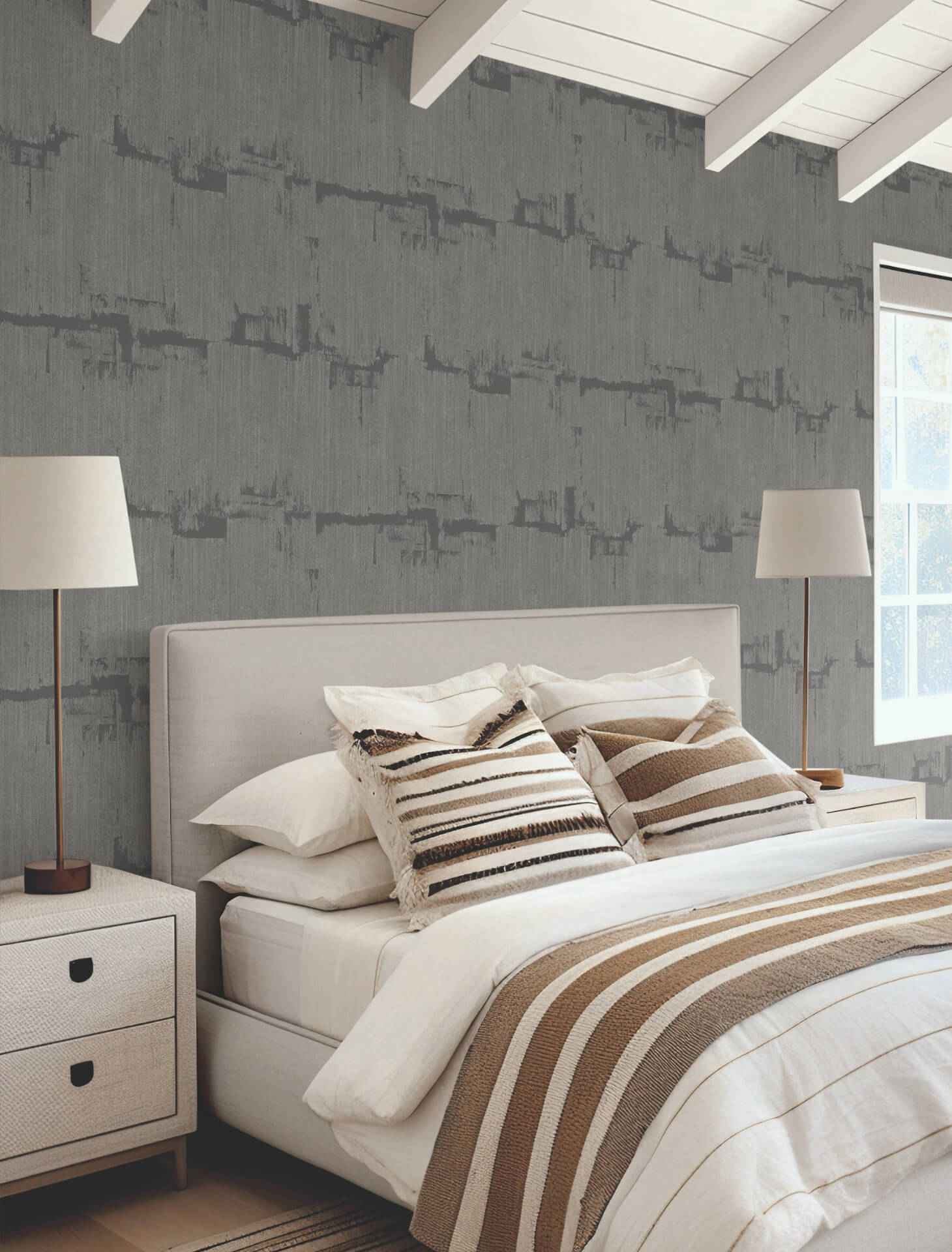 Rhythm & Rhyme Charcoal Wallpaper - York Wallcoverings - FM1062