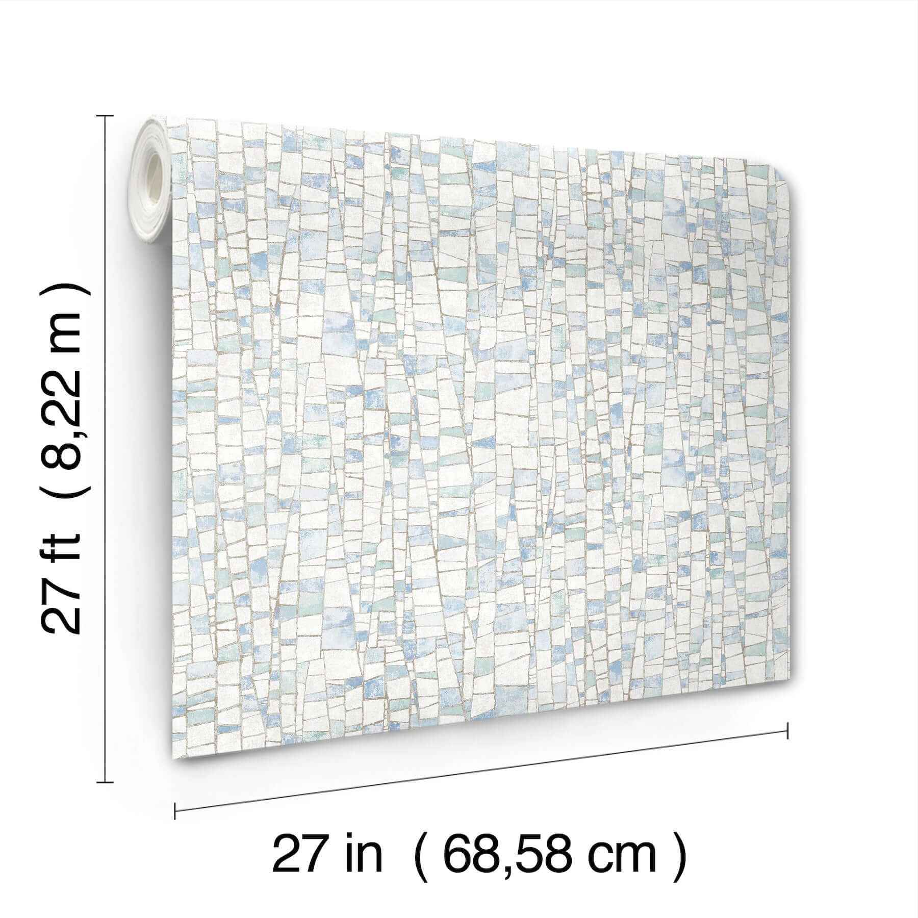 Kaleidoscopic Blue Wallpaper - York Wallcoverings - FM1081 - York Wallcoverings Wallpaper