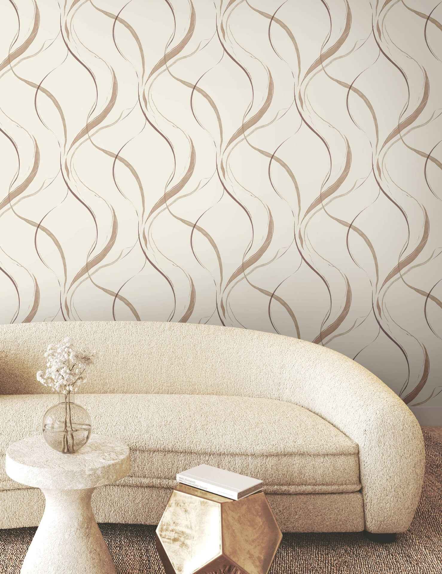Ink Flow Baked Clay Wallpaper - York Wallcoverings - FM1091 - York Wallcoverings Wallpaper