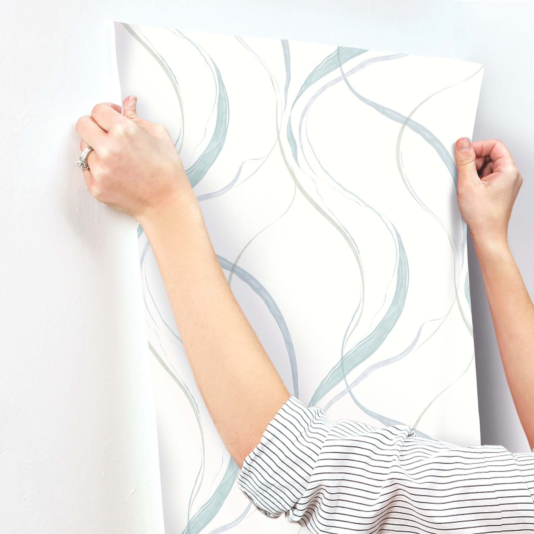 ink-flow-seaglass-wallpaper-york-wallcoverings-fm1094 - York Wallcoverings Wallpaper