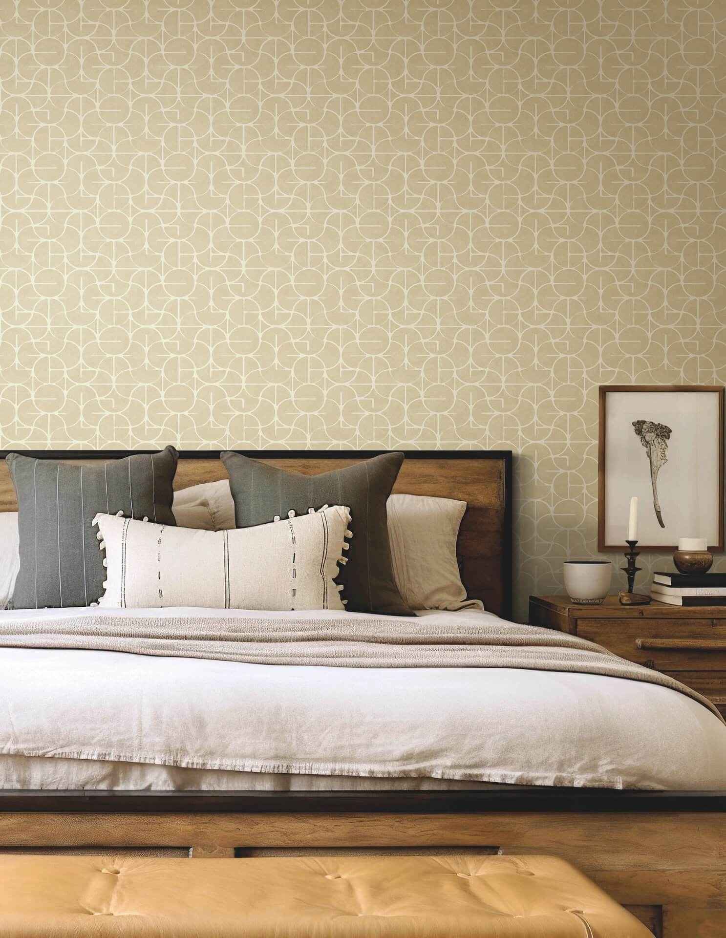 Looking Glass Straw Wallpaper - York Wallcoverings - FM1101