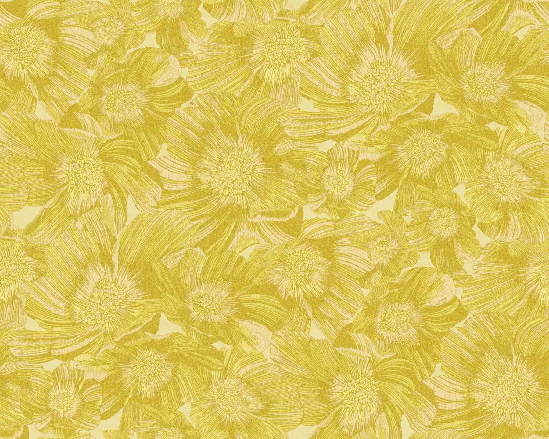 Anemoni Yellow Wallpaper - York Wallcoverings - MI10500