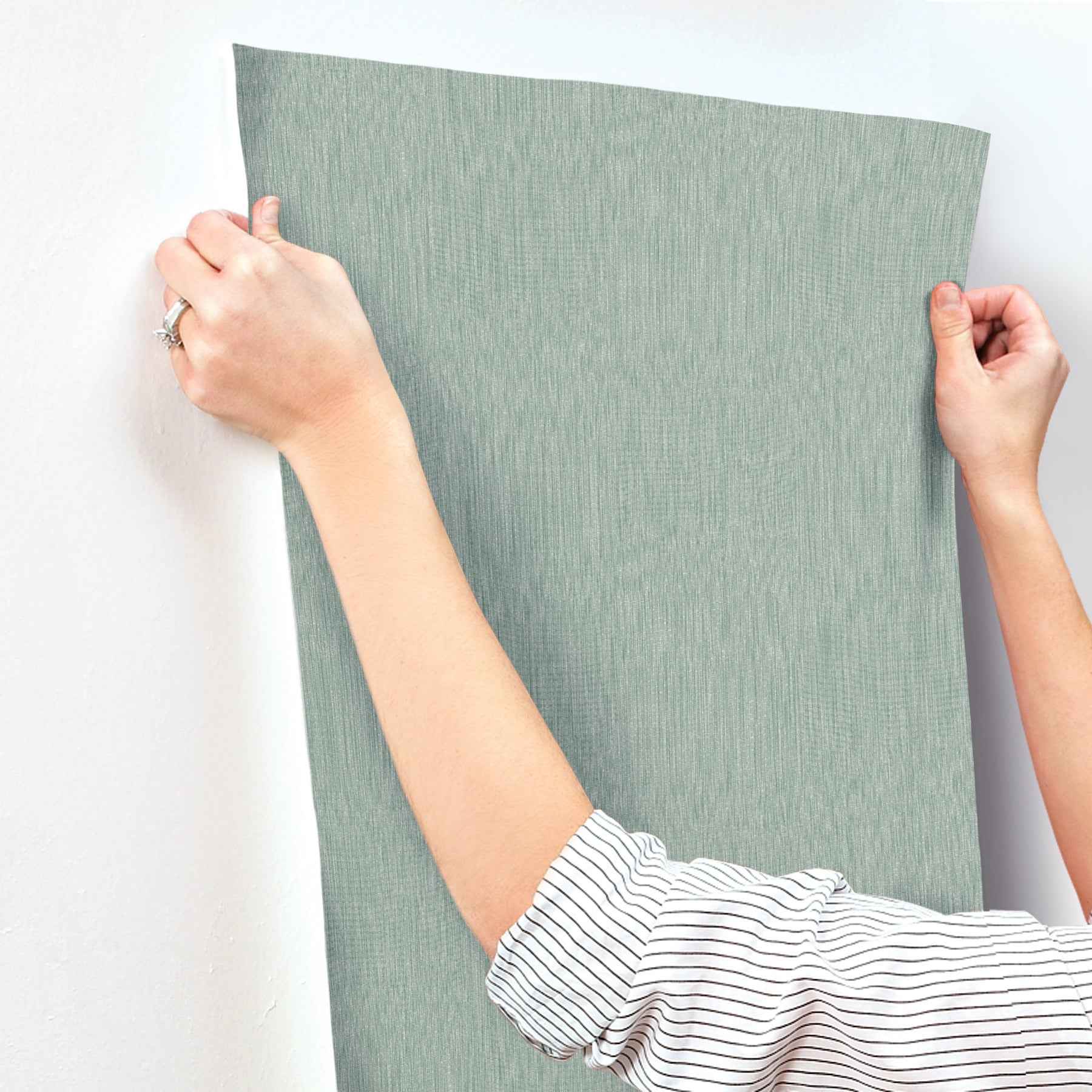 Linen Teal Wallpaper - York Wallcoverings - MI10596 - York Wallcoverings Wallpaper