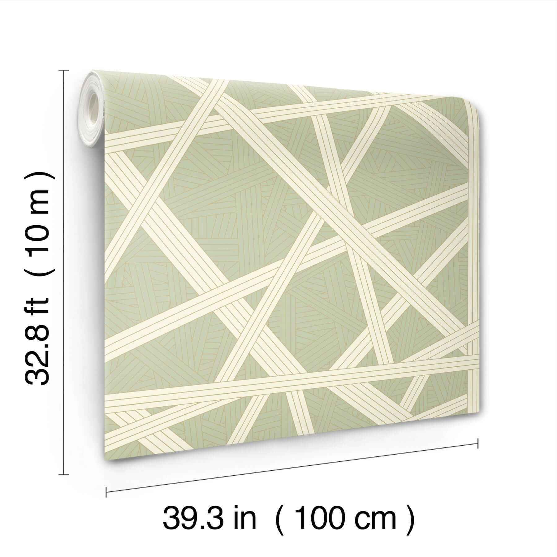 Nastri Green Wallpaper - York Wallcoverings - MI10563 - York Wallcoverings Wallpaper