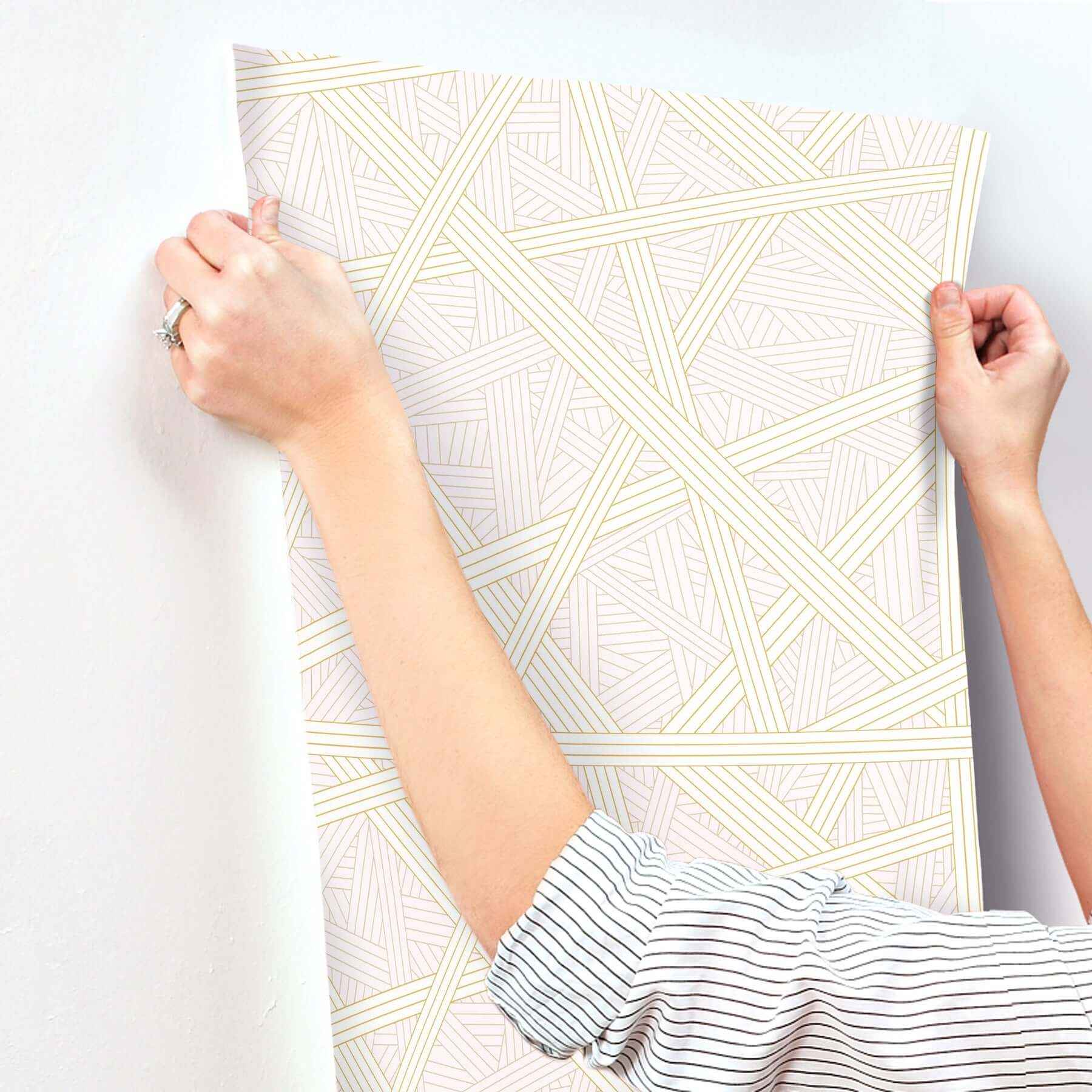 Nastri Pink Wallpaper - York Wallcoverings - MI10562 - York Wallcoverings Wallpaper