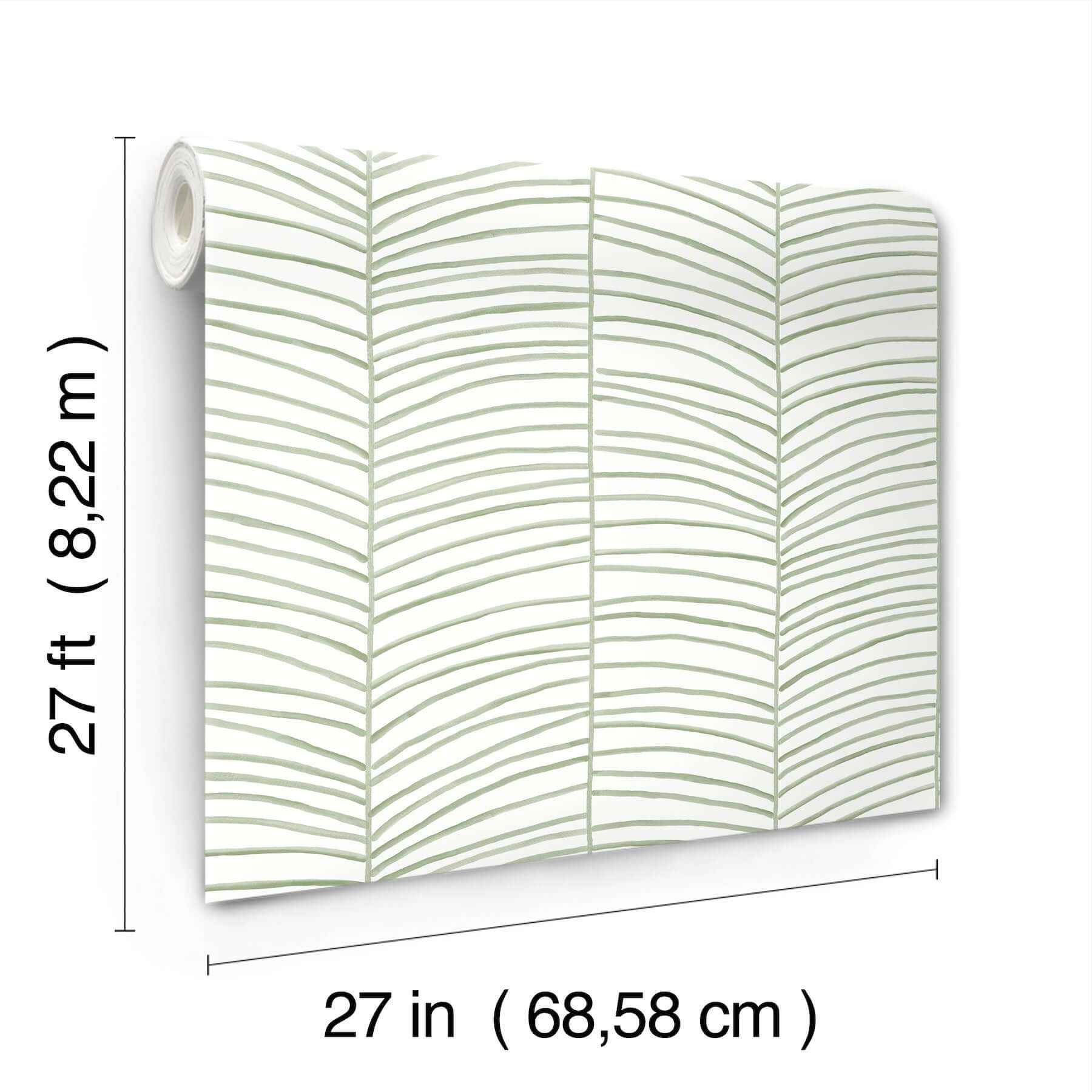 Cascade Palm Chevron Palm Wallpaper - York Wallcoverings - MT5674 - York Wallcoverings Wallpaper
