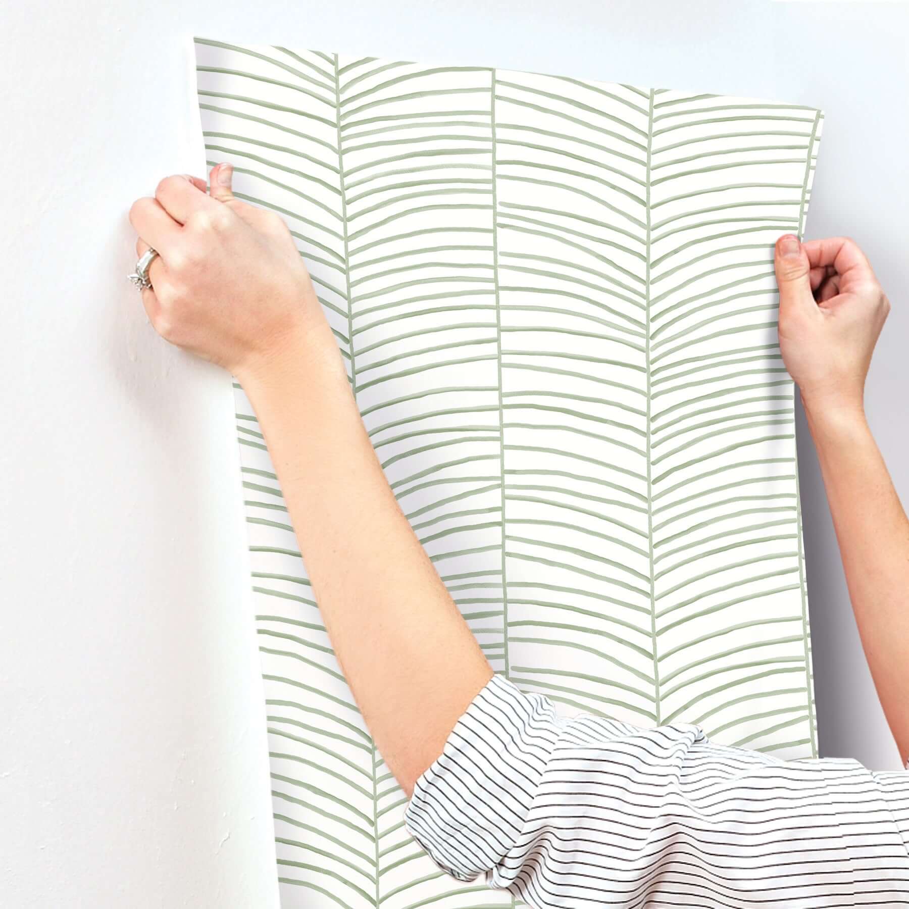 cascade-palm-chevron-palm-wallpaper-york-wallcoverings-mt5674 - York Wallcoverings Wallpaper