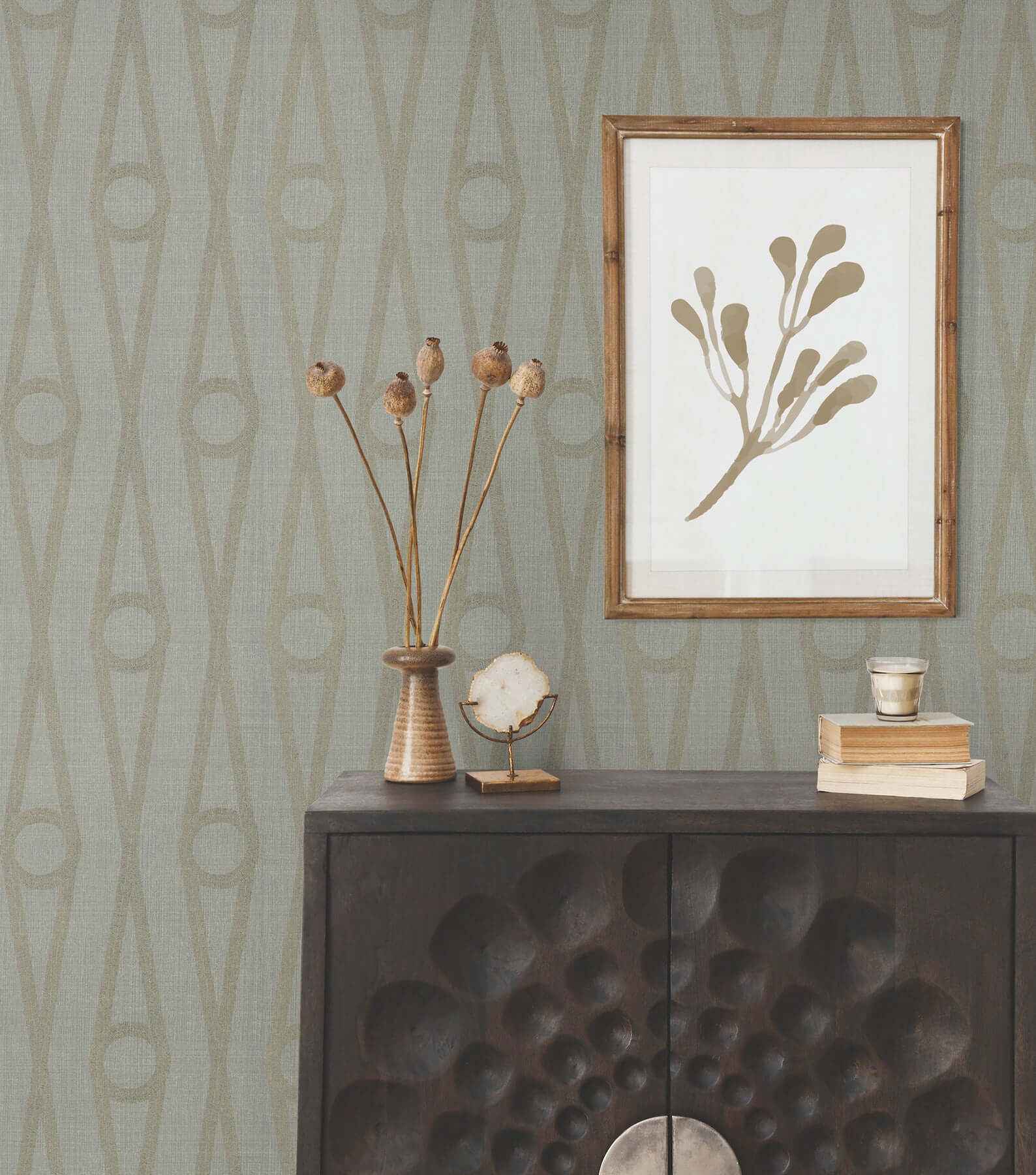 Henlein Grey Wallpaper - York Wallcoverings - AB3013 - York Wallcoverings Wallpaper
