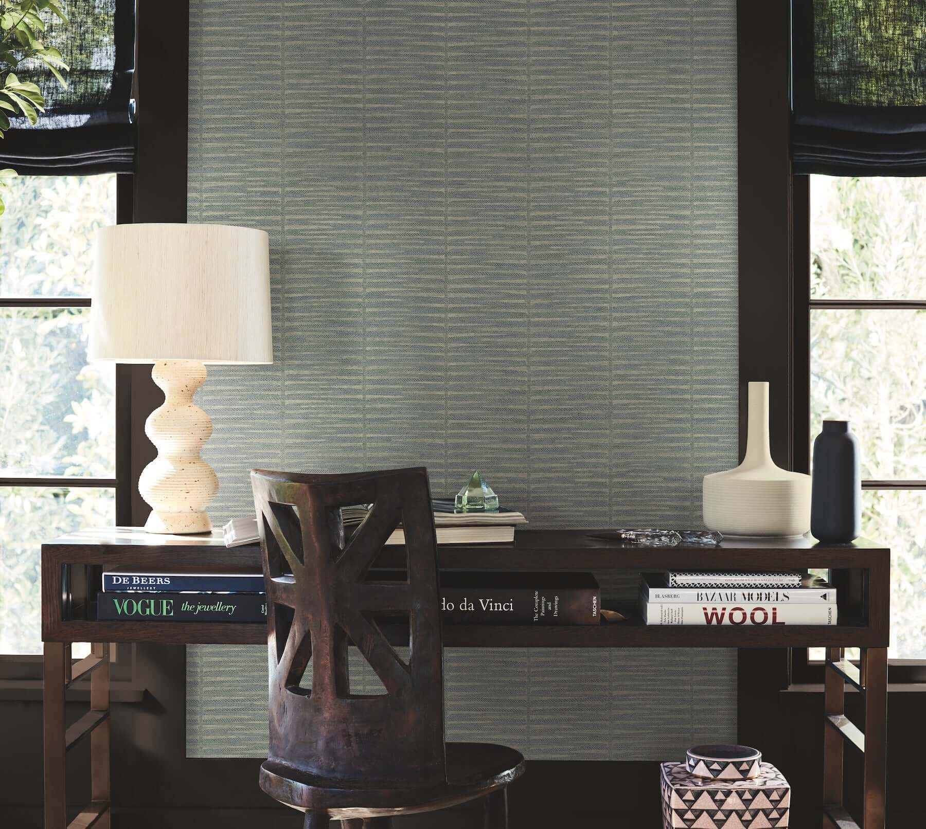 Iringa Indigo Wallpaper - York Wallcoverings - AB3054 - York Wallcoverings Wallpaper