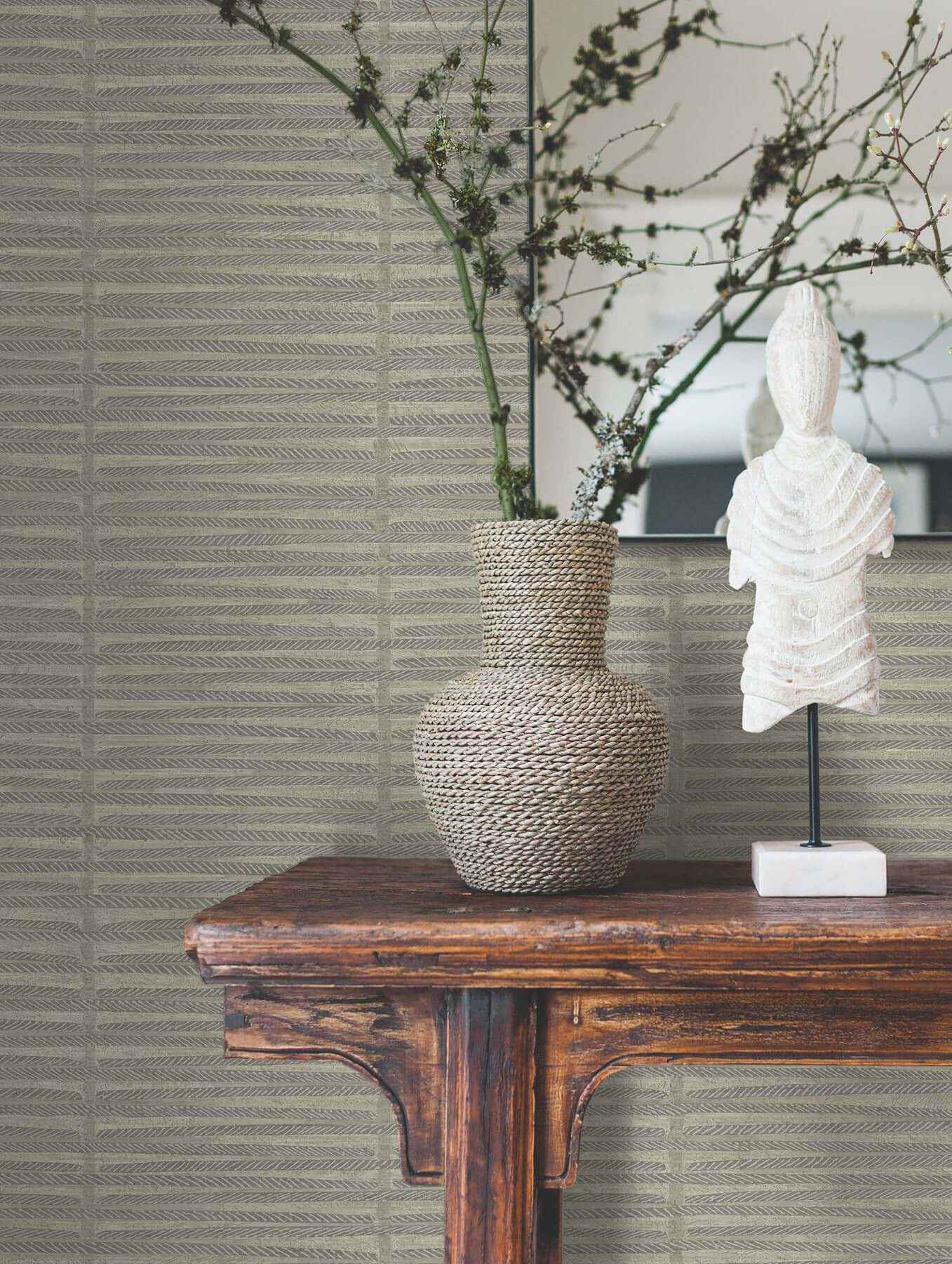 Iringa Putty Wallpaper - York Wallcoverings - AB3052