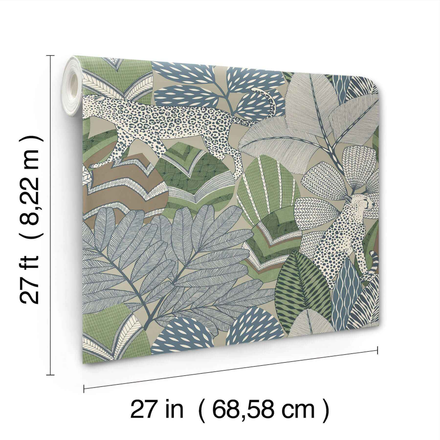 Namiri Blue Wallpaper - York Wallcoverings - AB3115 - York Wallcoverings Wallpaper