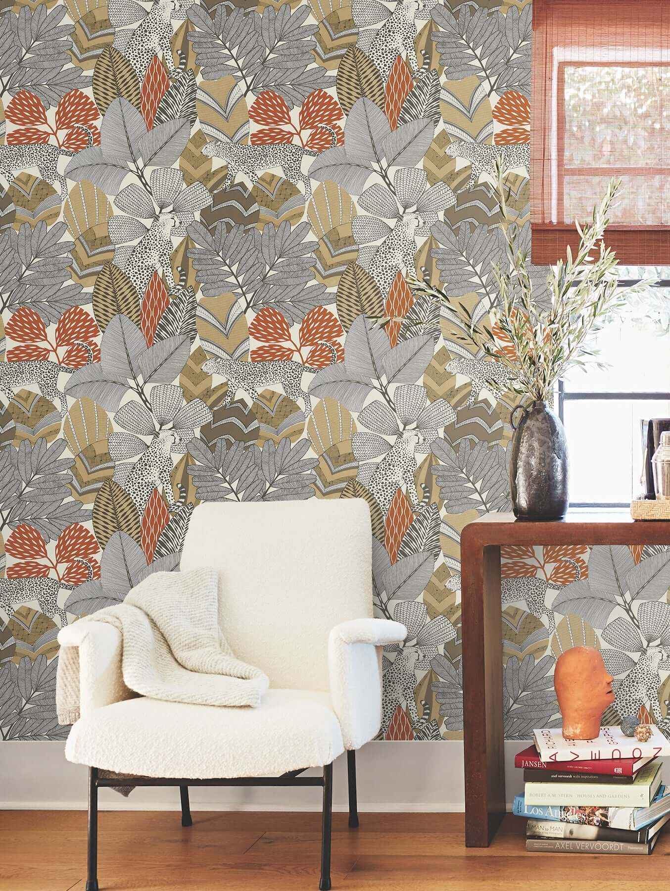 Namiri Ochre Wallpaper - York Wallcoverings - AB3111 - York Wallcoverings Wallpaper