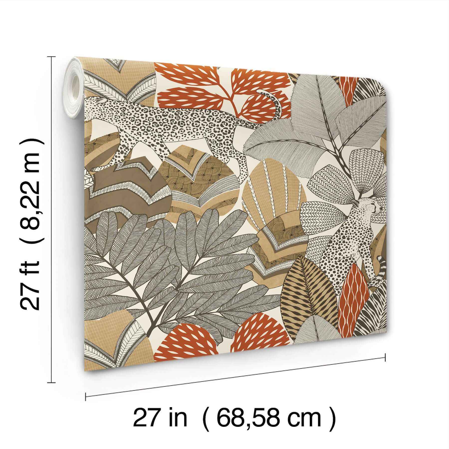 Namiri Ochre Wallpaper - York Wallcoverings - AB3111 - York Wallcoverings Wallpaper
