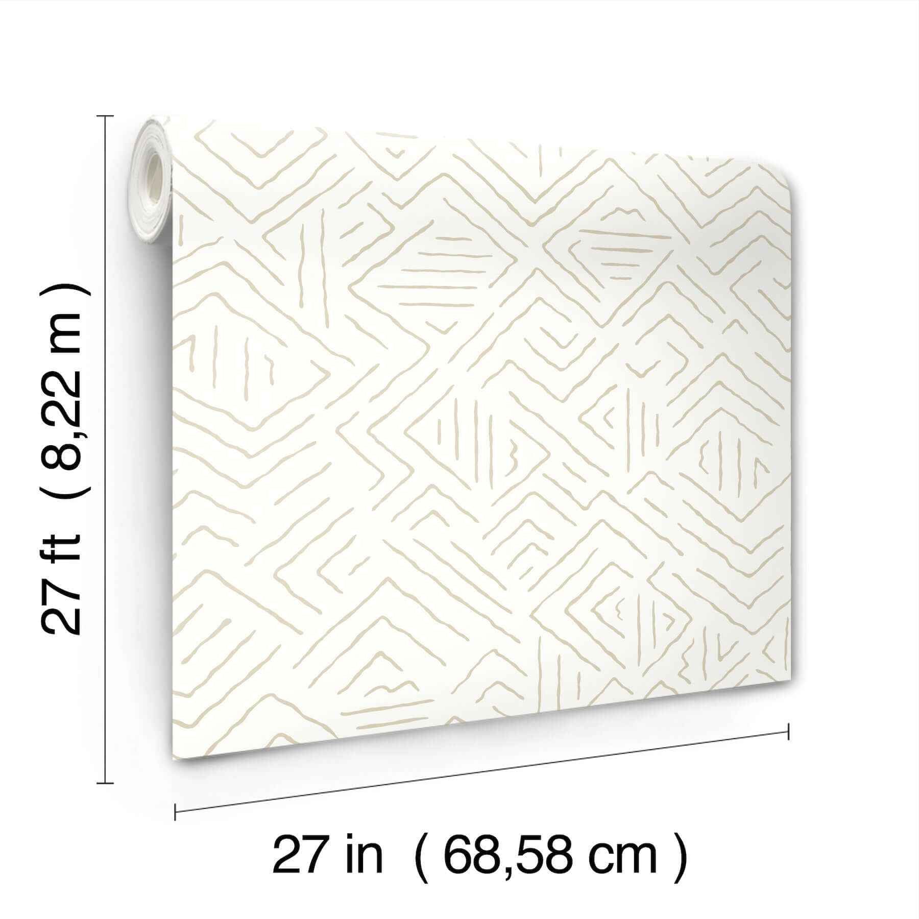 Sirih Beige Wallpaper - York Wallcoverings - AB3085 - York Wallcoverings Wallpaper