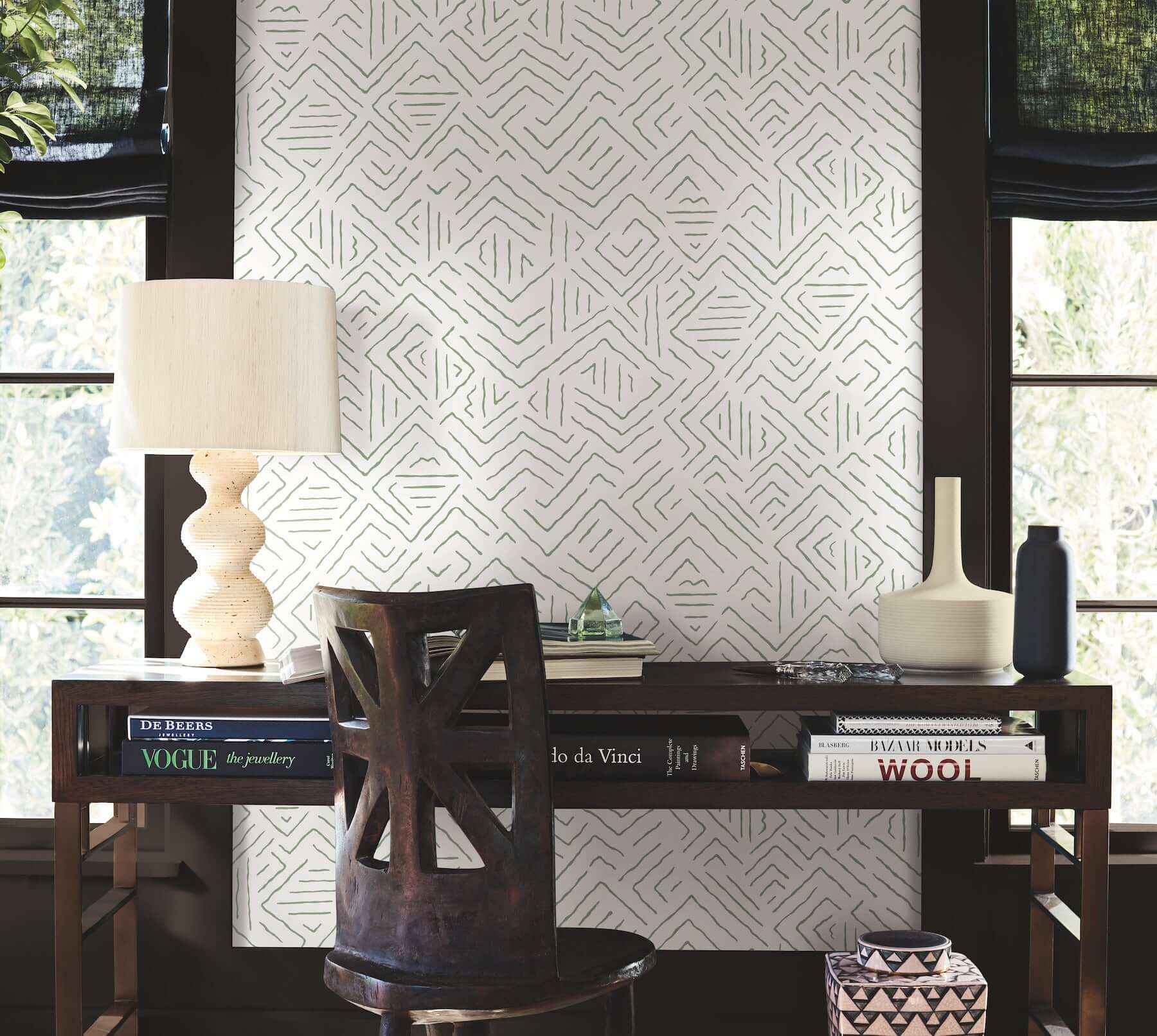 Sirih Sage Wallpaper - York Wallcoverings - AB3082 - York Wallcoverings Wallpaper