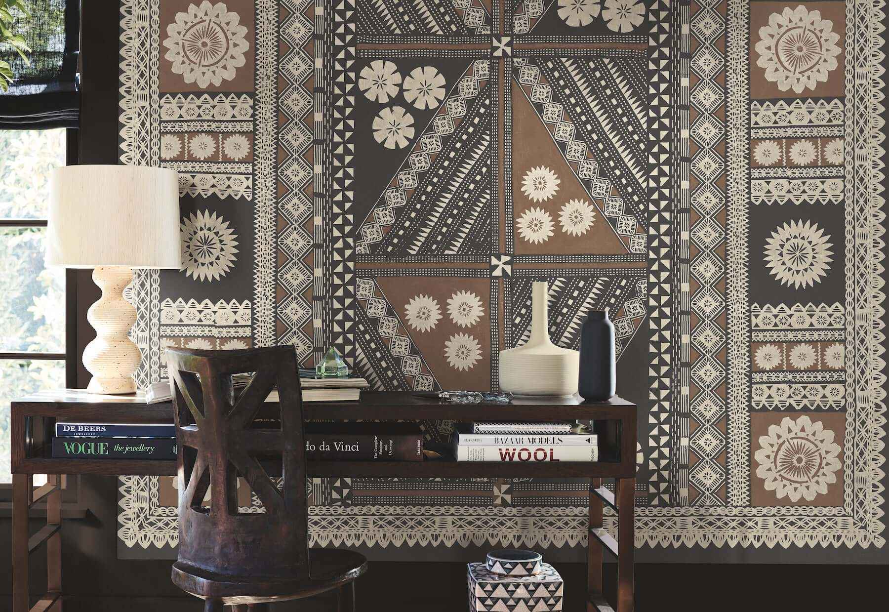 Tapa Sienna Wall Mural - York Wallcoverings - AB3057M - York Wallcoverings Wallpaper