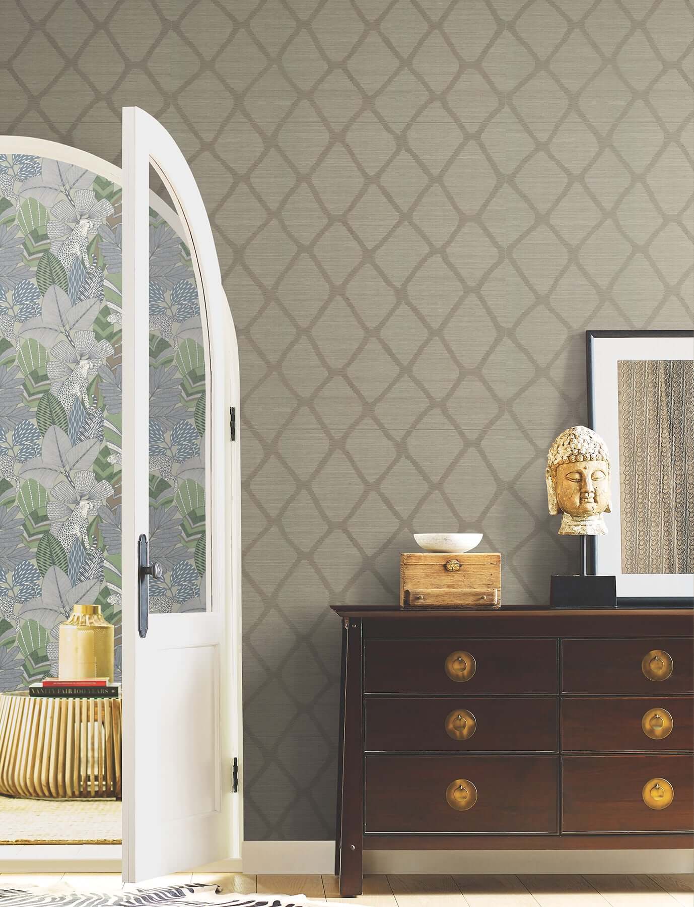 tonga-taupe-wallpaper-york-wallcoverings-ab3123 - York Wallcoverings Wallpaper